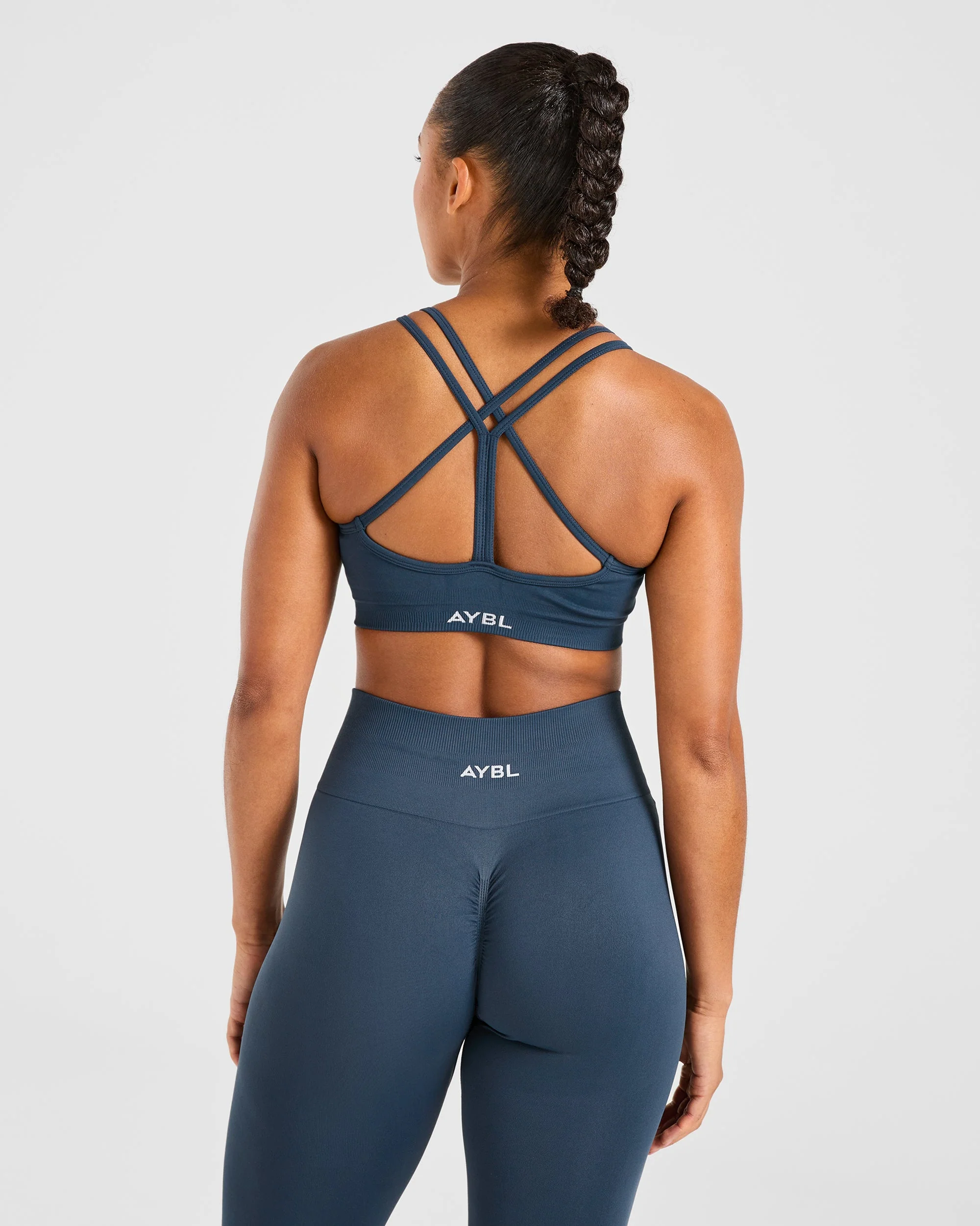 Power Seamless Sports Bra - Ocean Teal - Image 2