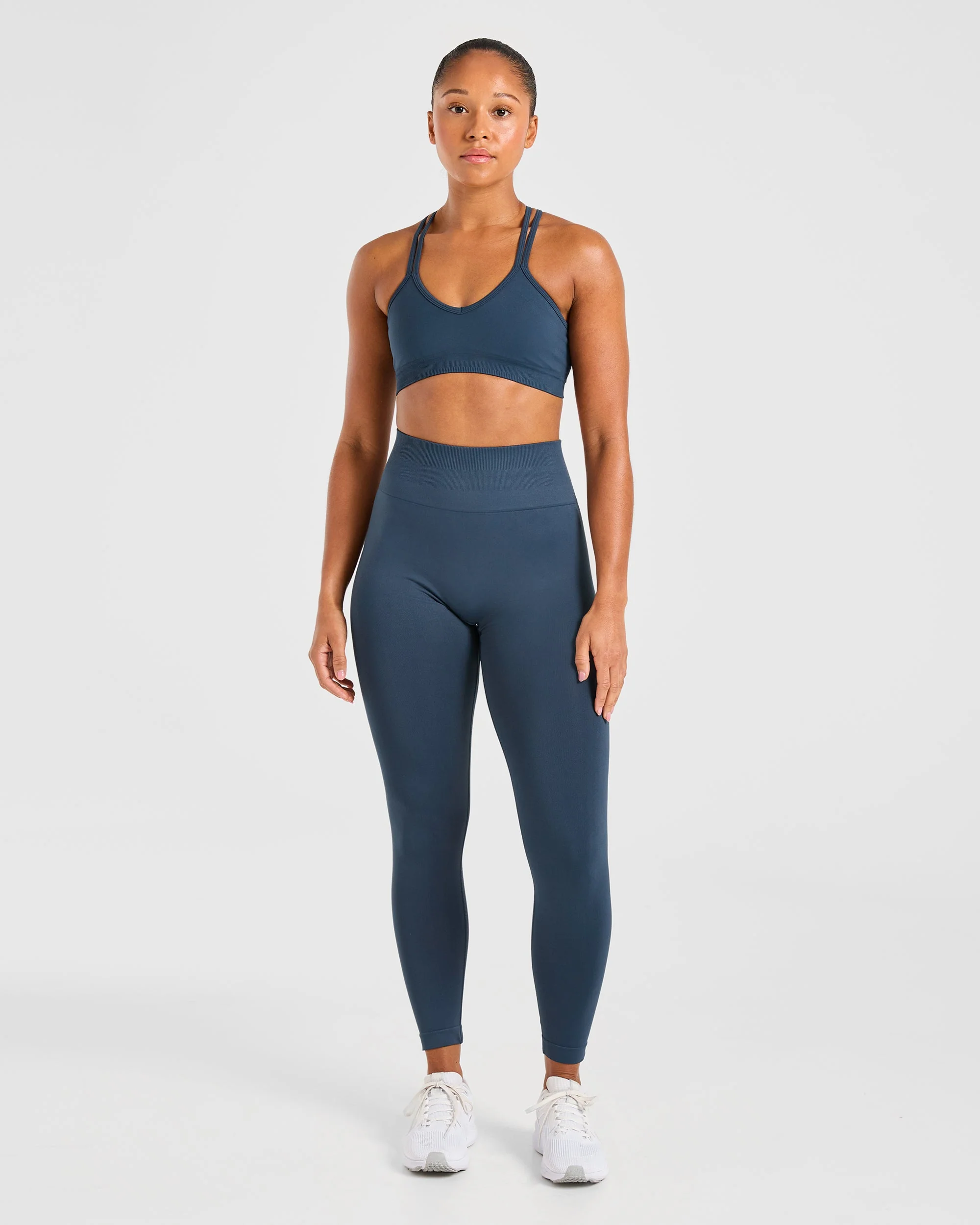 Power Seamless Sports Bra - Ocean Teal - Image 3