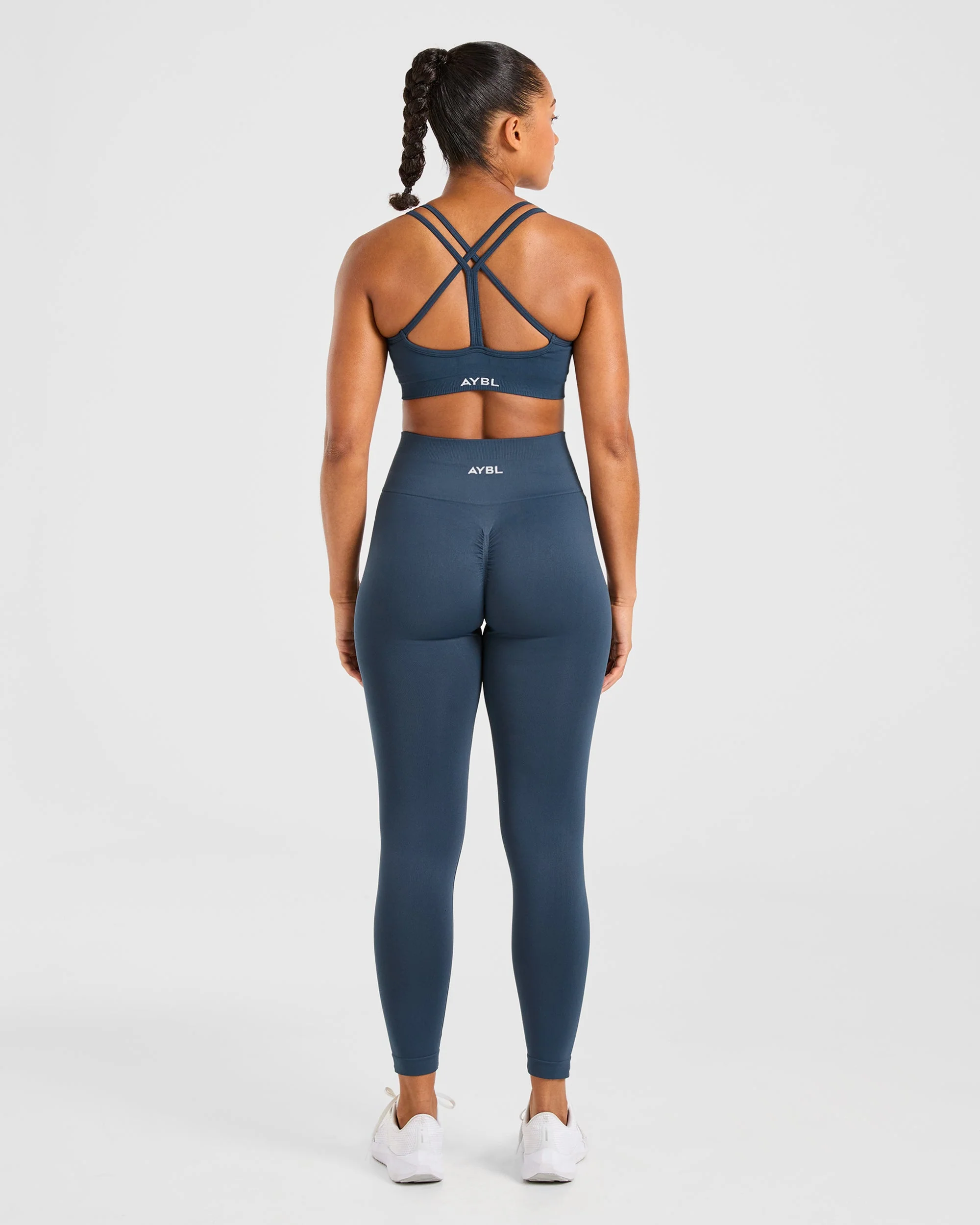 Power Seamless Sports Bra - Ocean Teal - Image 4