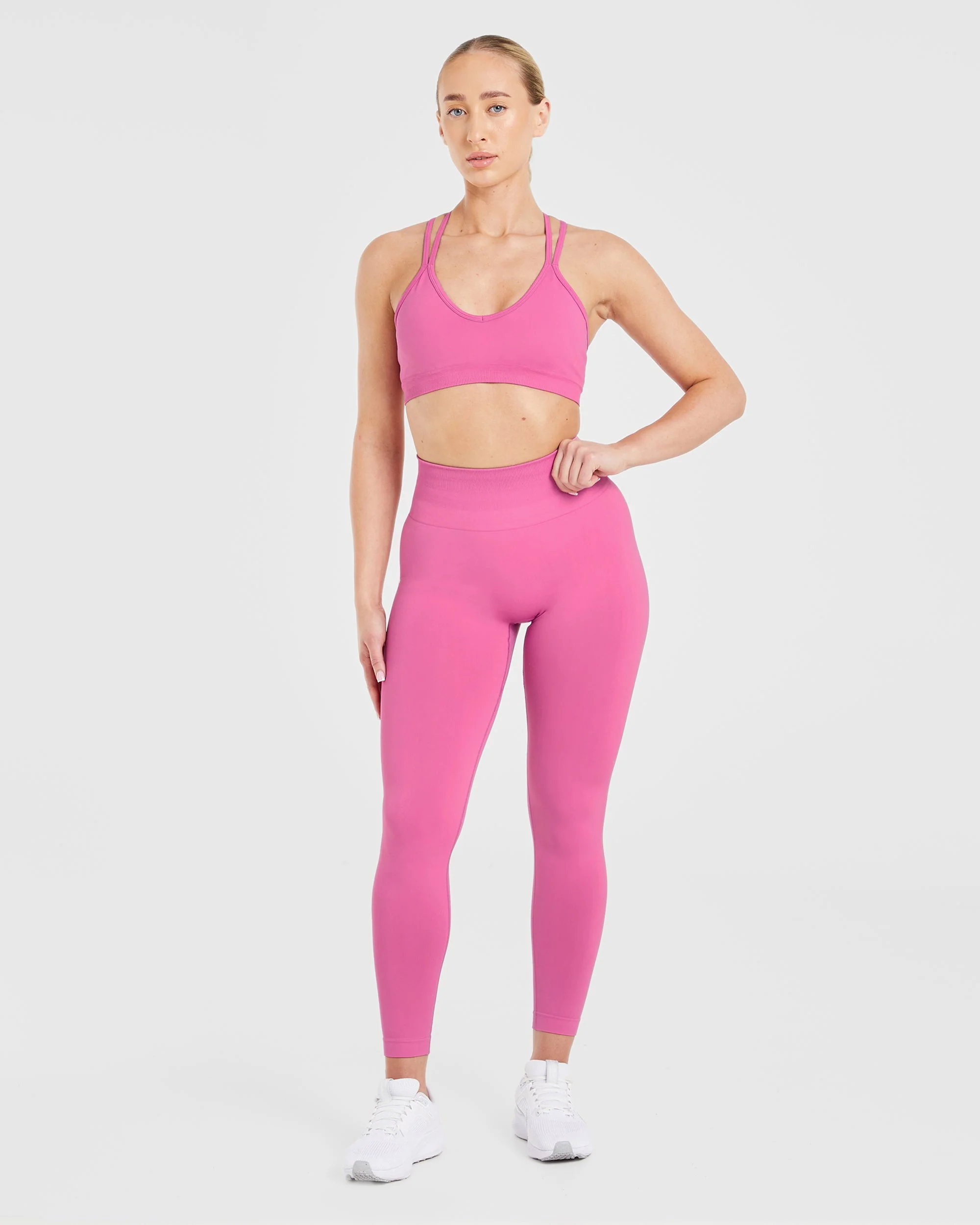 Power Seamless Sports Bra - Pink - Image 3