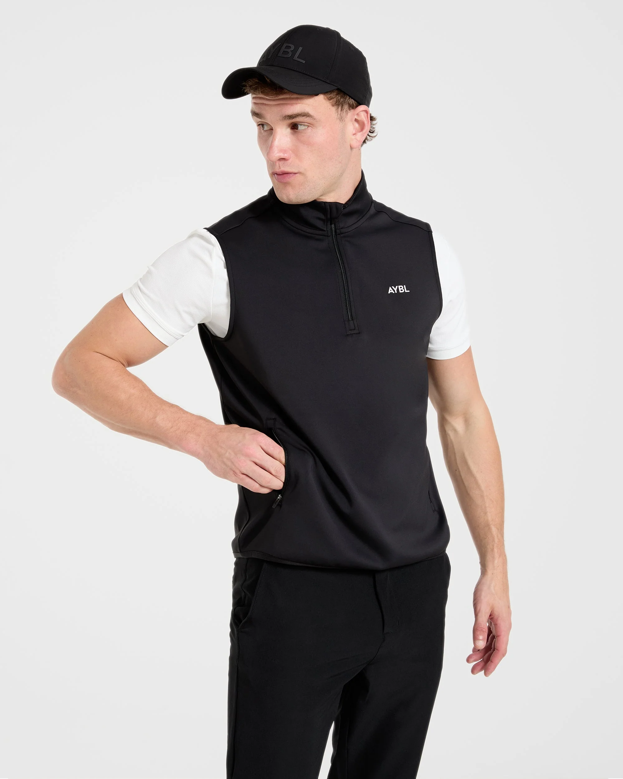 Precision 1/4 Zip Vest - Black - Image 7