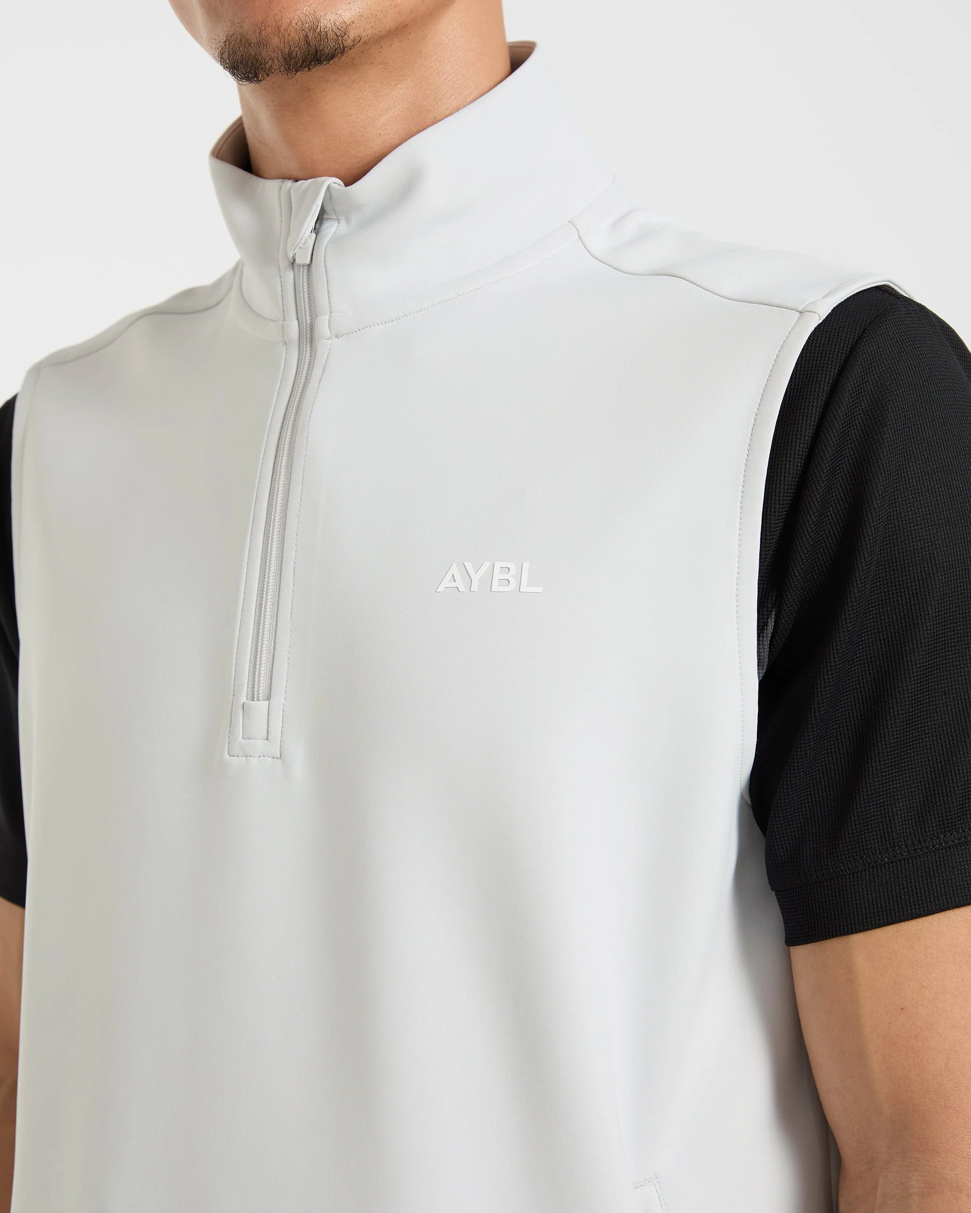 Precision 1/4 Zip Vest - Ice Grey - Image 5