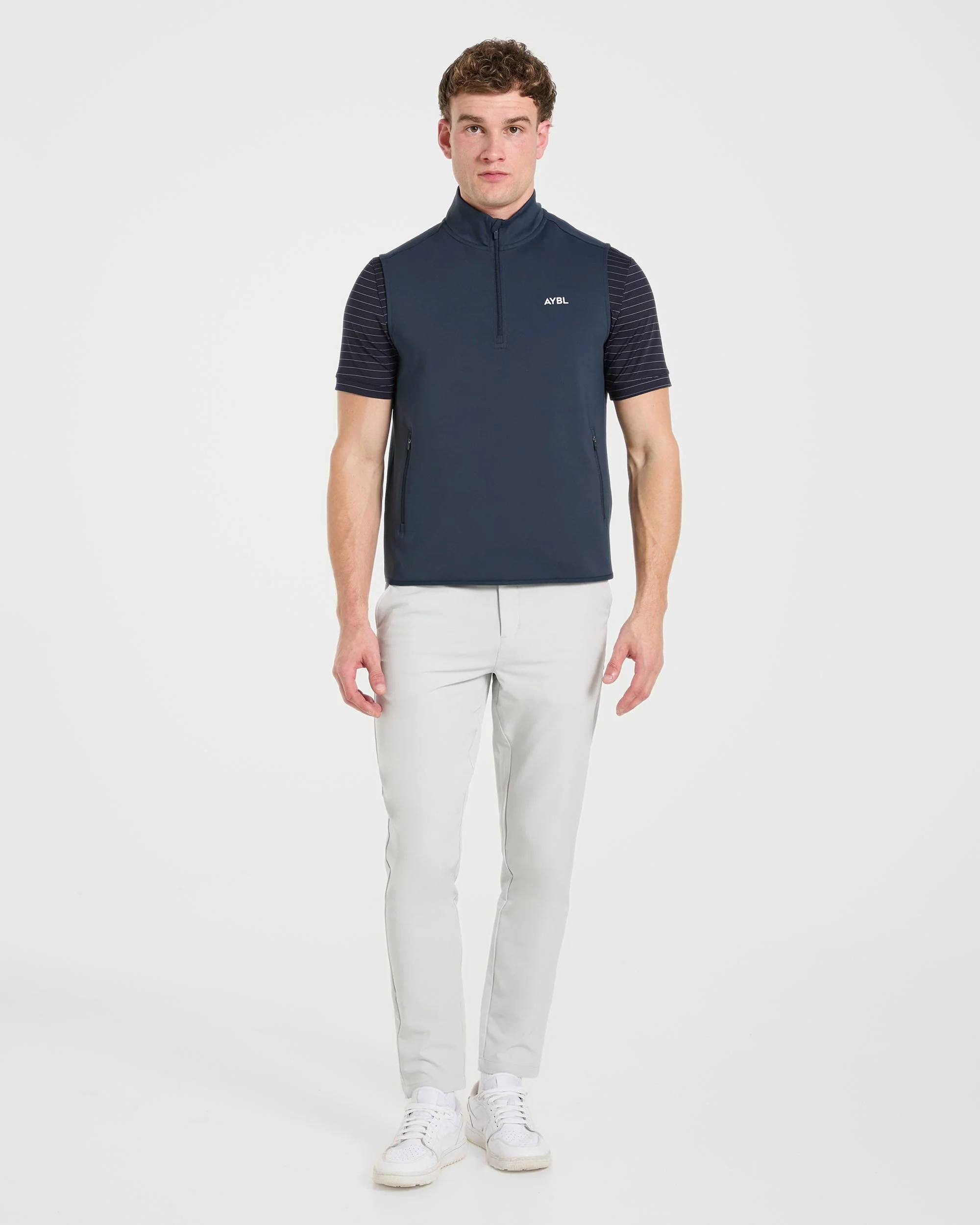 Precision 1/4 Zip Vest - Navy Blue - Image 3
