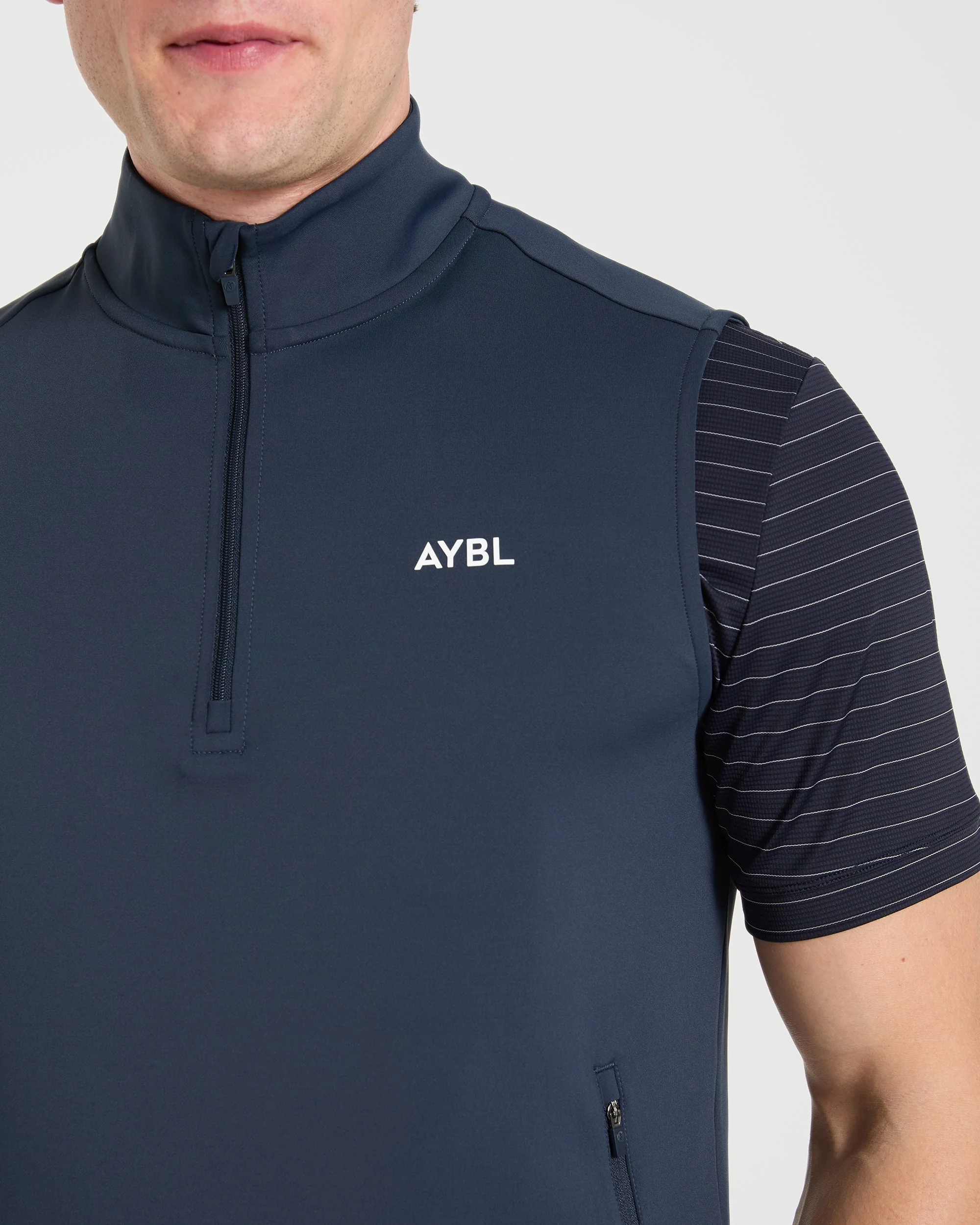 Precision 1/4 Zip Vest - Navy Blue - Image 5
