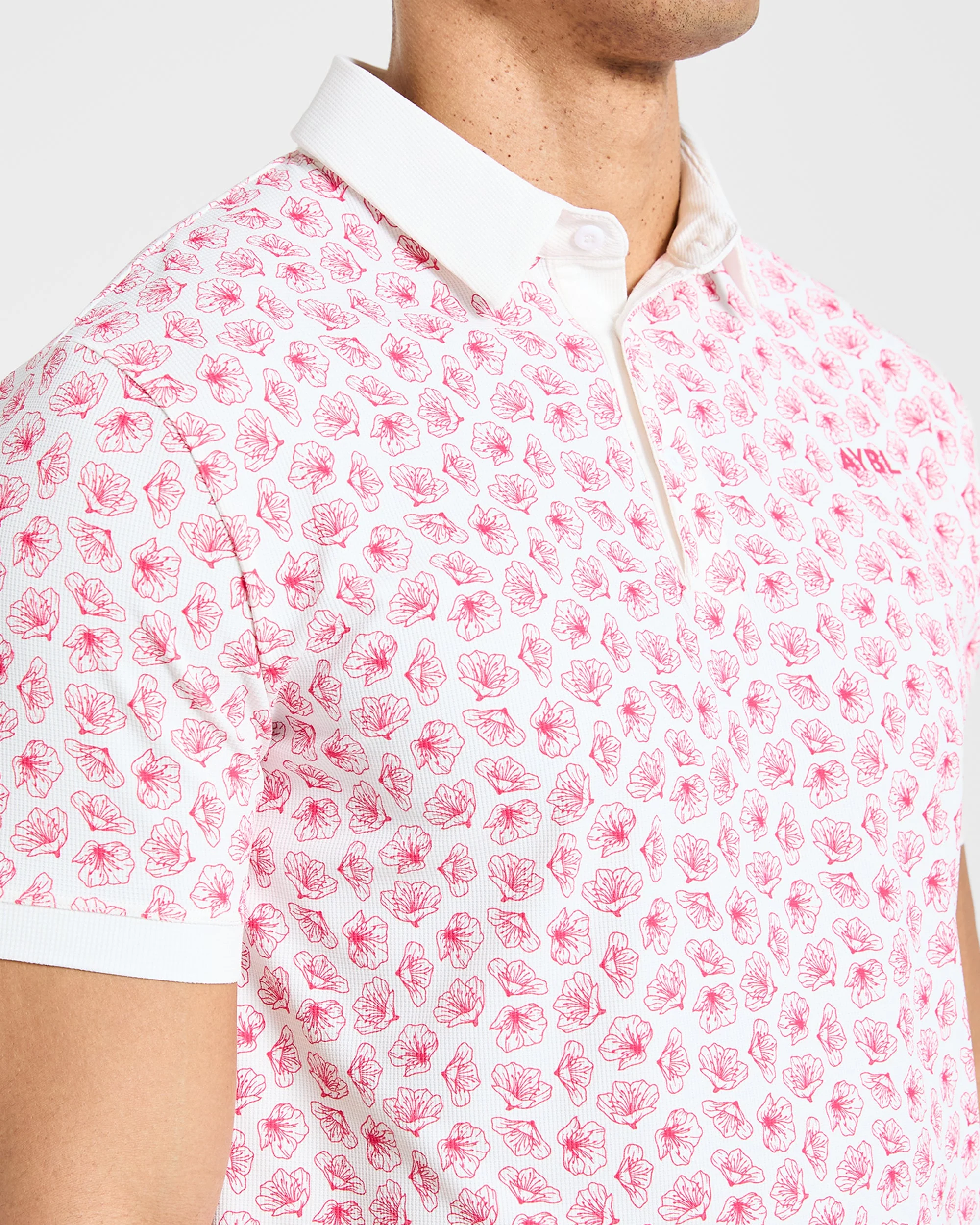 Precision Azalea Polo - White/Azalea Pink - Image 6