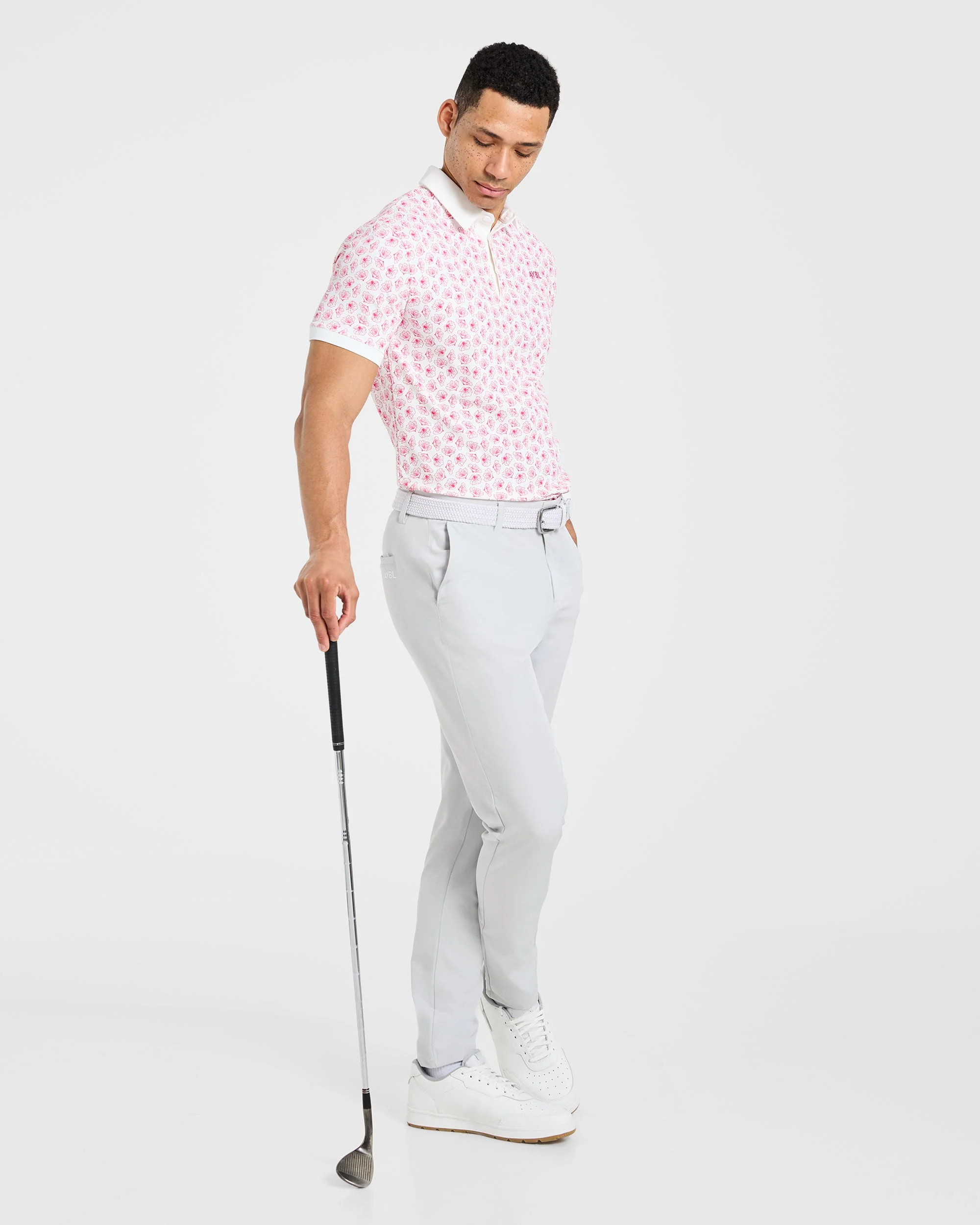 Precision Azalea Polo - White/Azalea Pink - Image 7