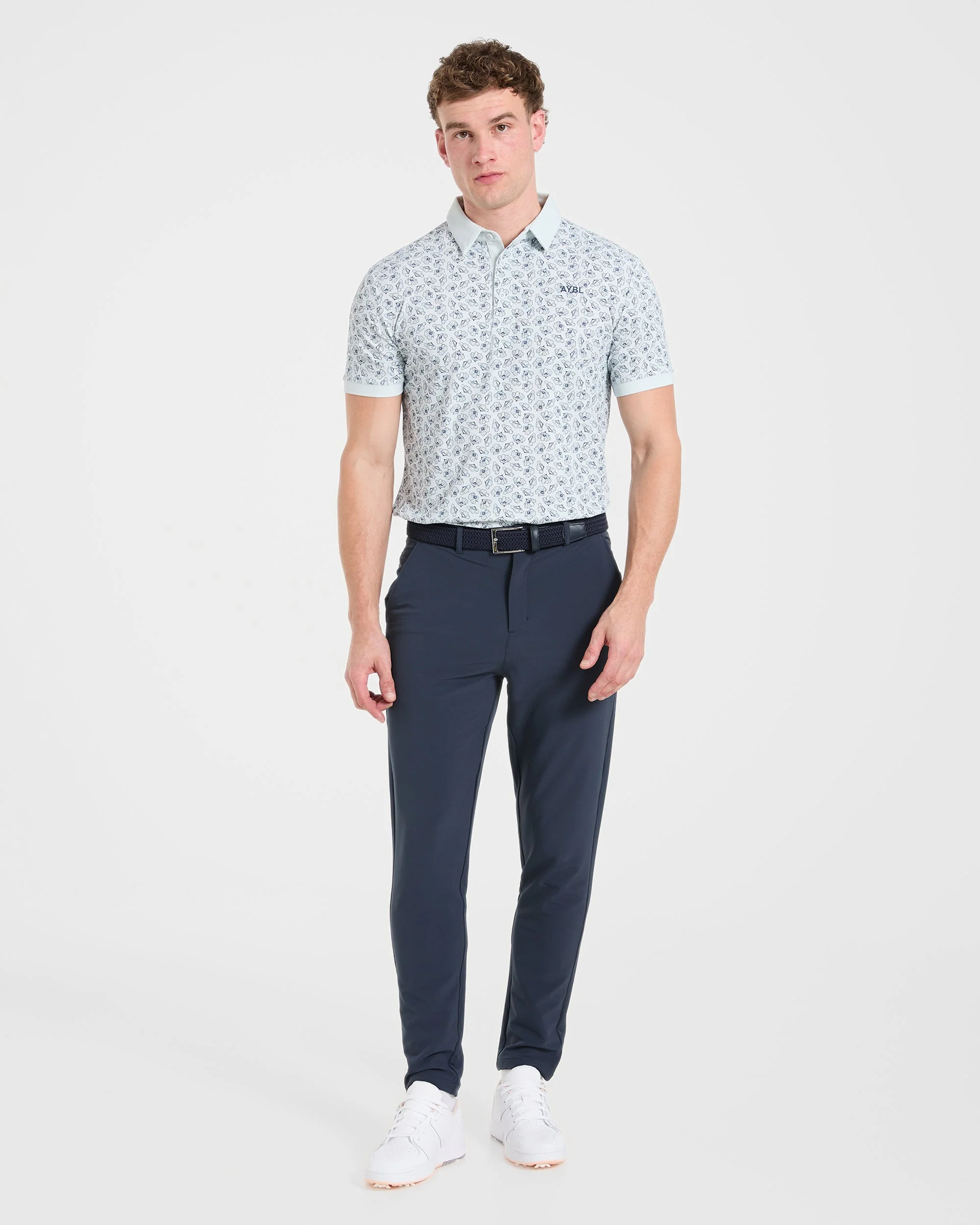 Precision Camellias Polo - Ice Blue - Image 3