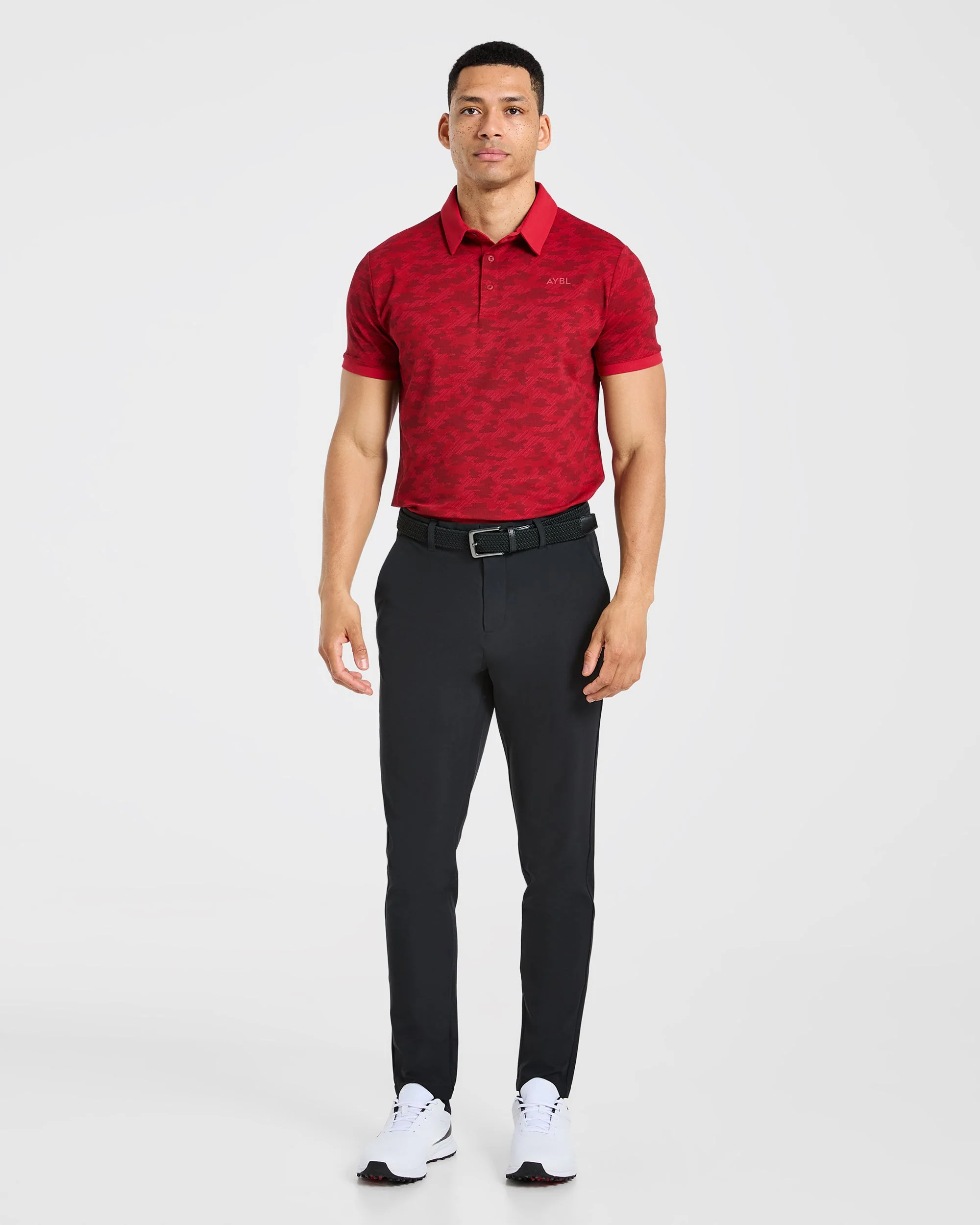 Precision Camo Polo - Muted Red - Image 3
