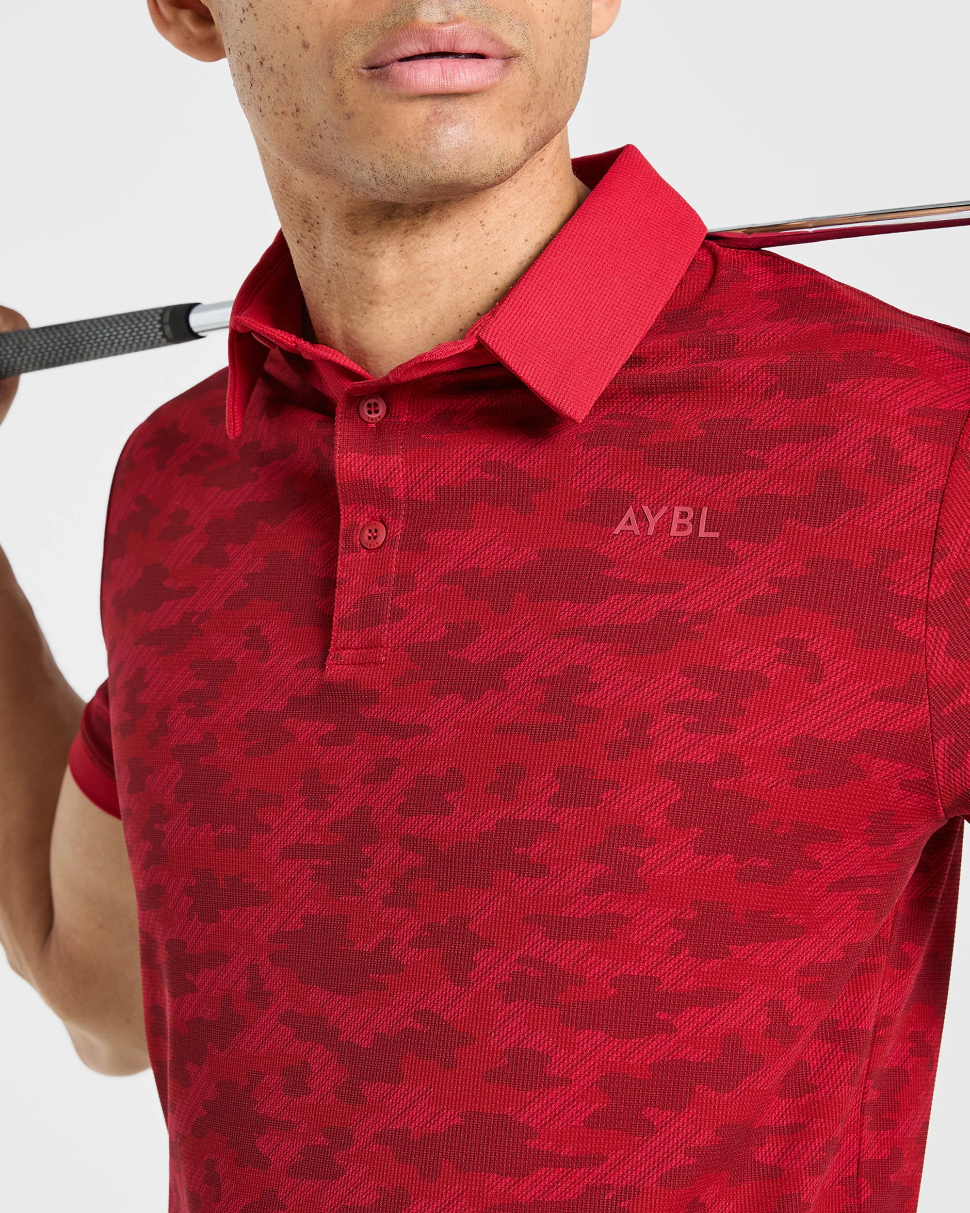 Precision Camo Polo - Muted Red - Image 8