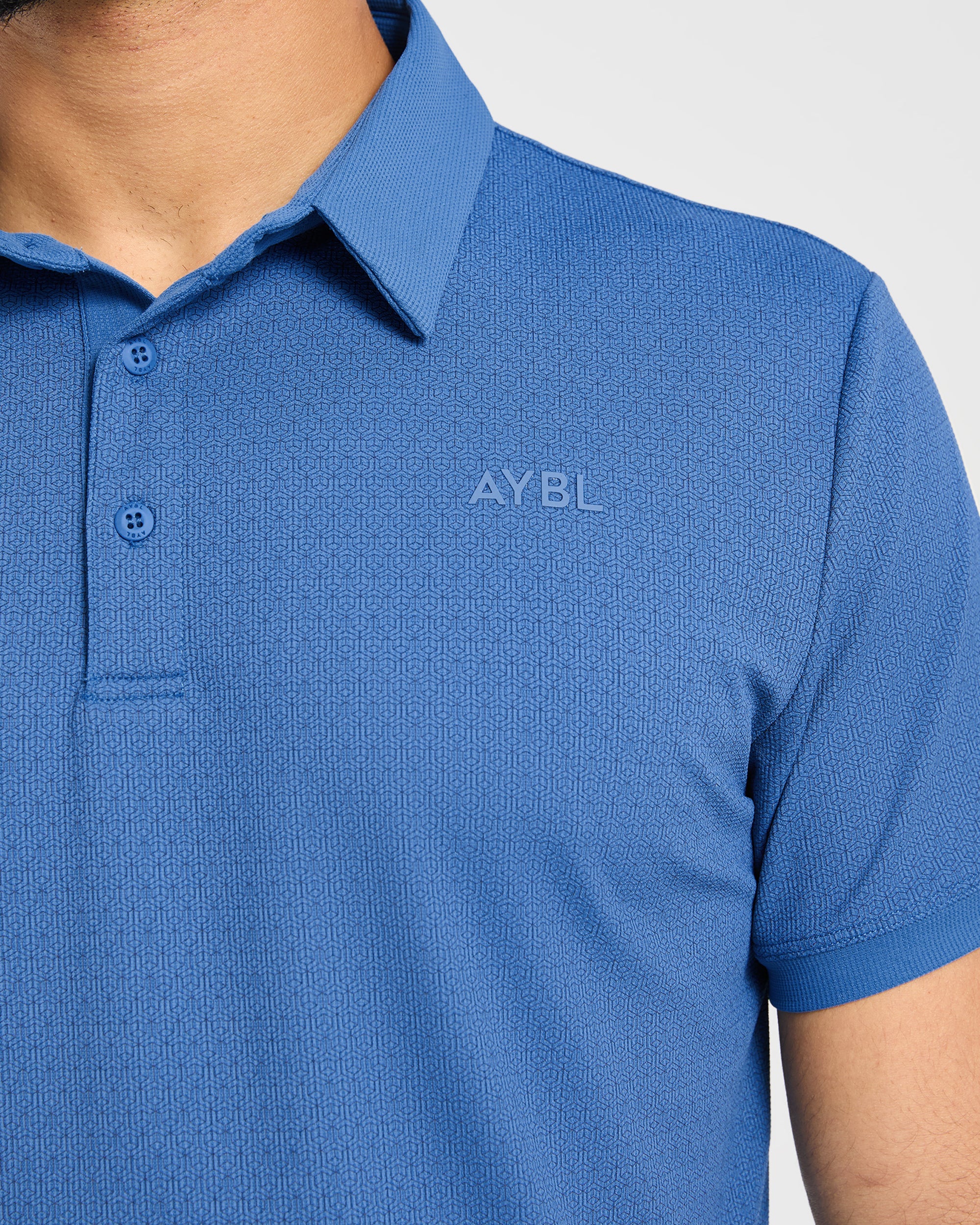 Precision Geometric Polo - Ocean Blue - Image 5