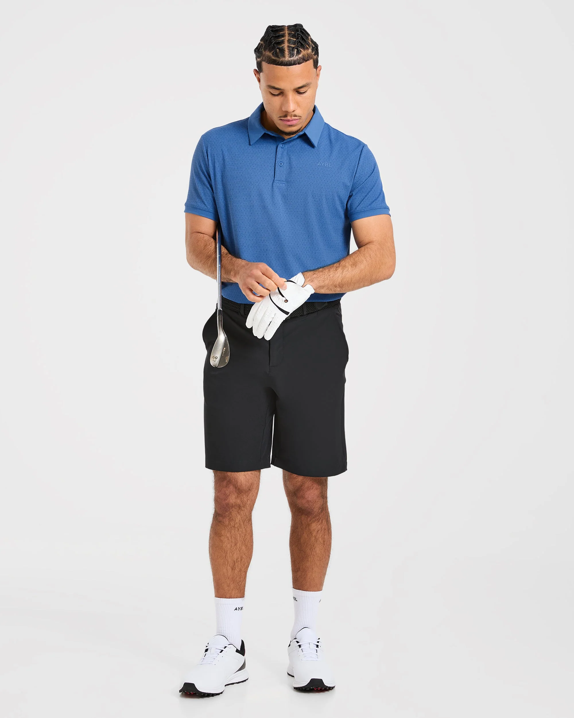 Precision Geometric Polo - Ocean Blue - Image 7