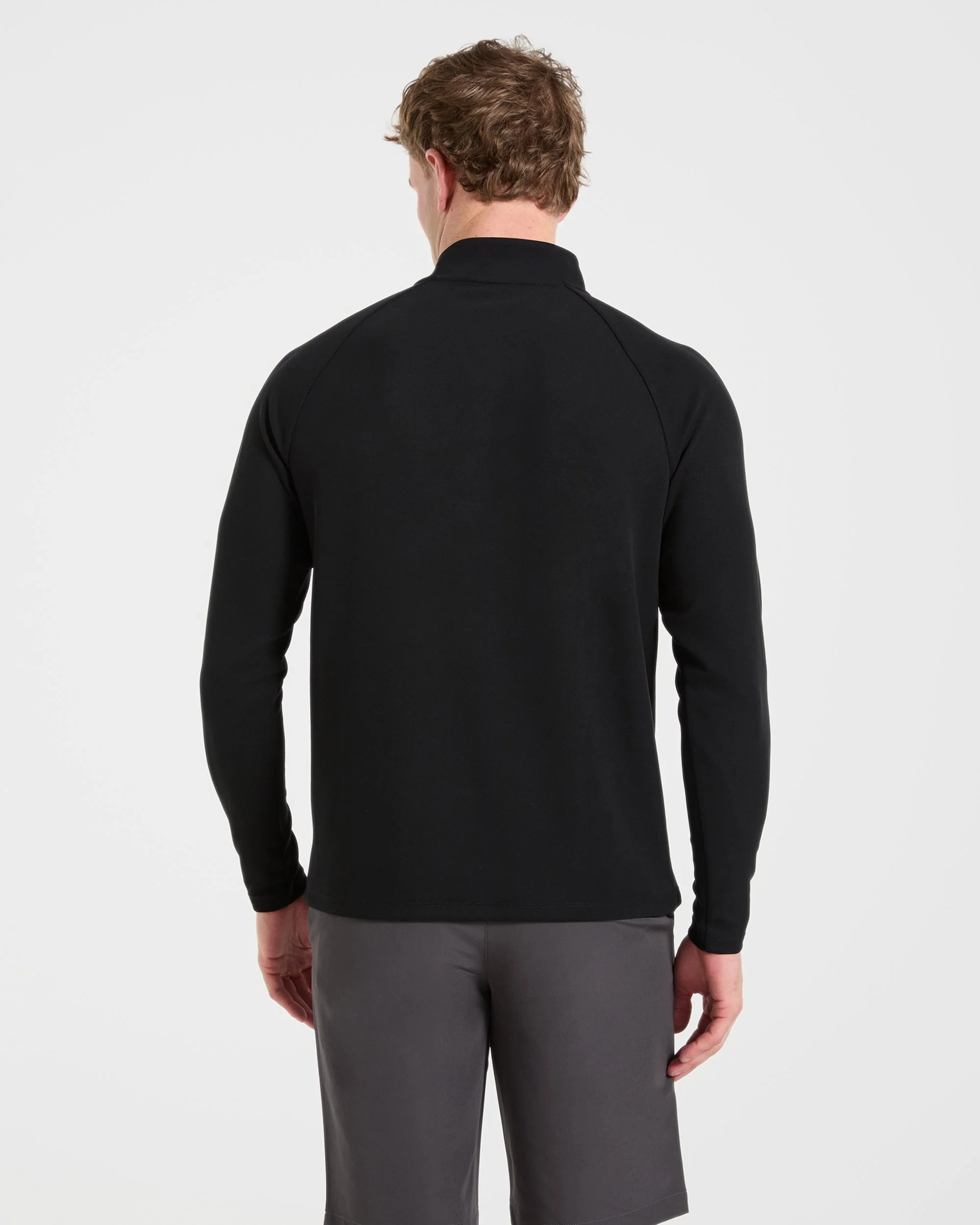 Precision Hybrid 1/4 Zip Pullover - Black - Image 2