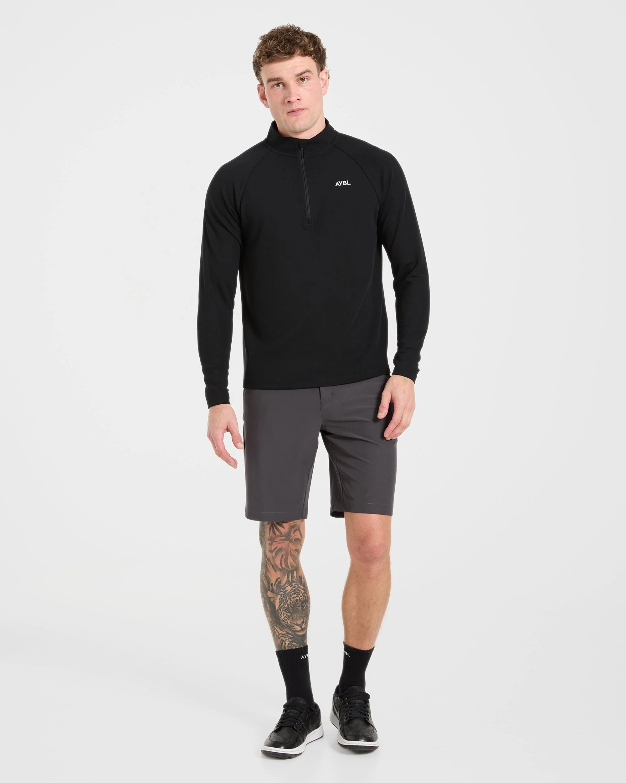 Precision Hybrid 1/4 Zip Pullover - Black - Image 3