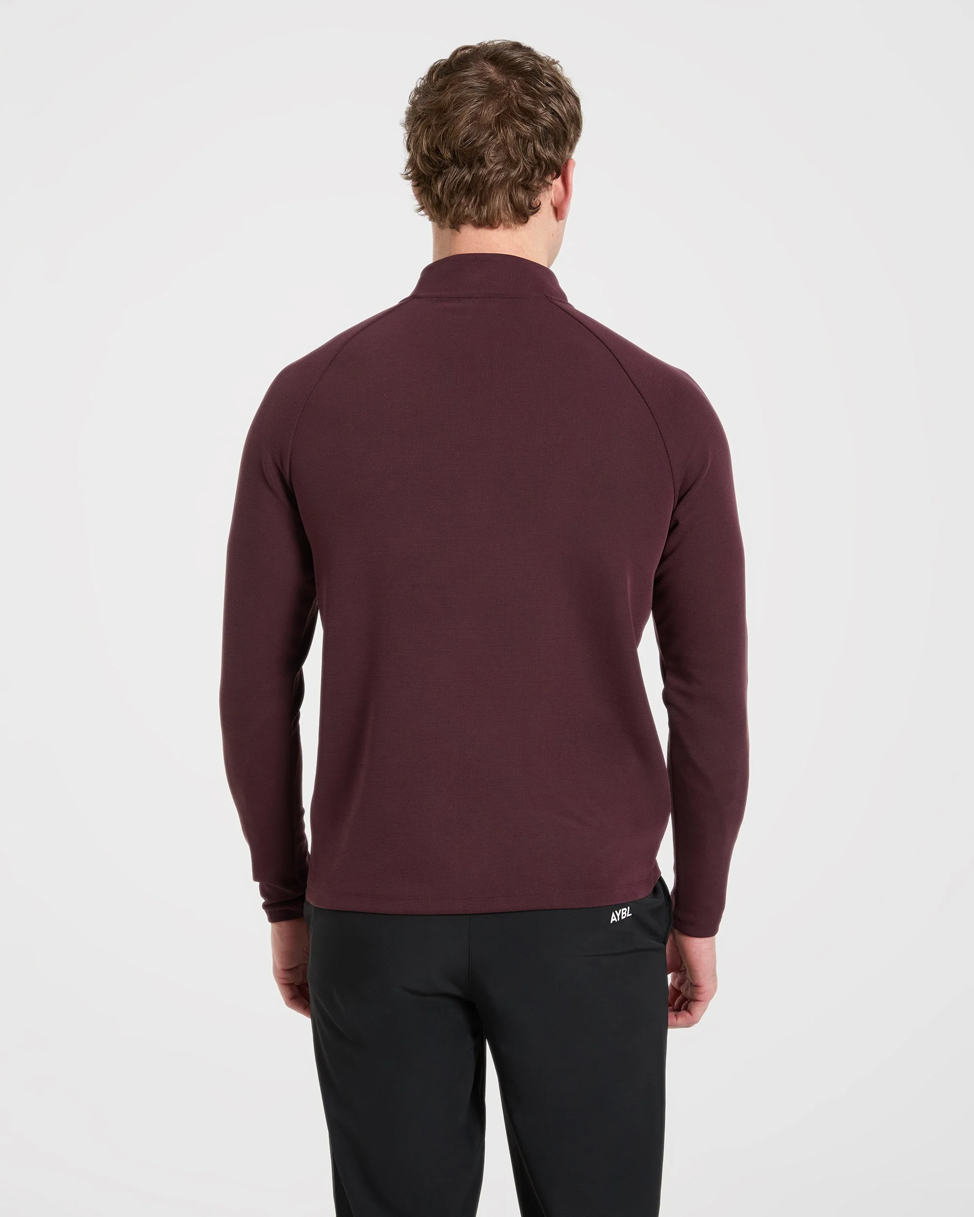 Precision Hybrid 1/4 Zip Pullover - Burgundy - Image 2