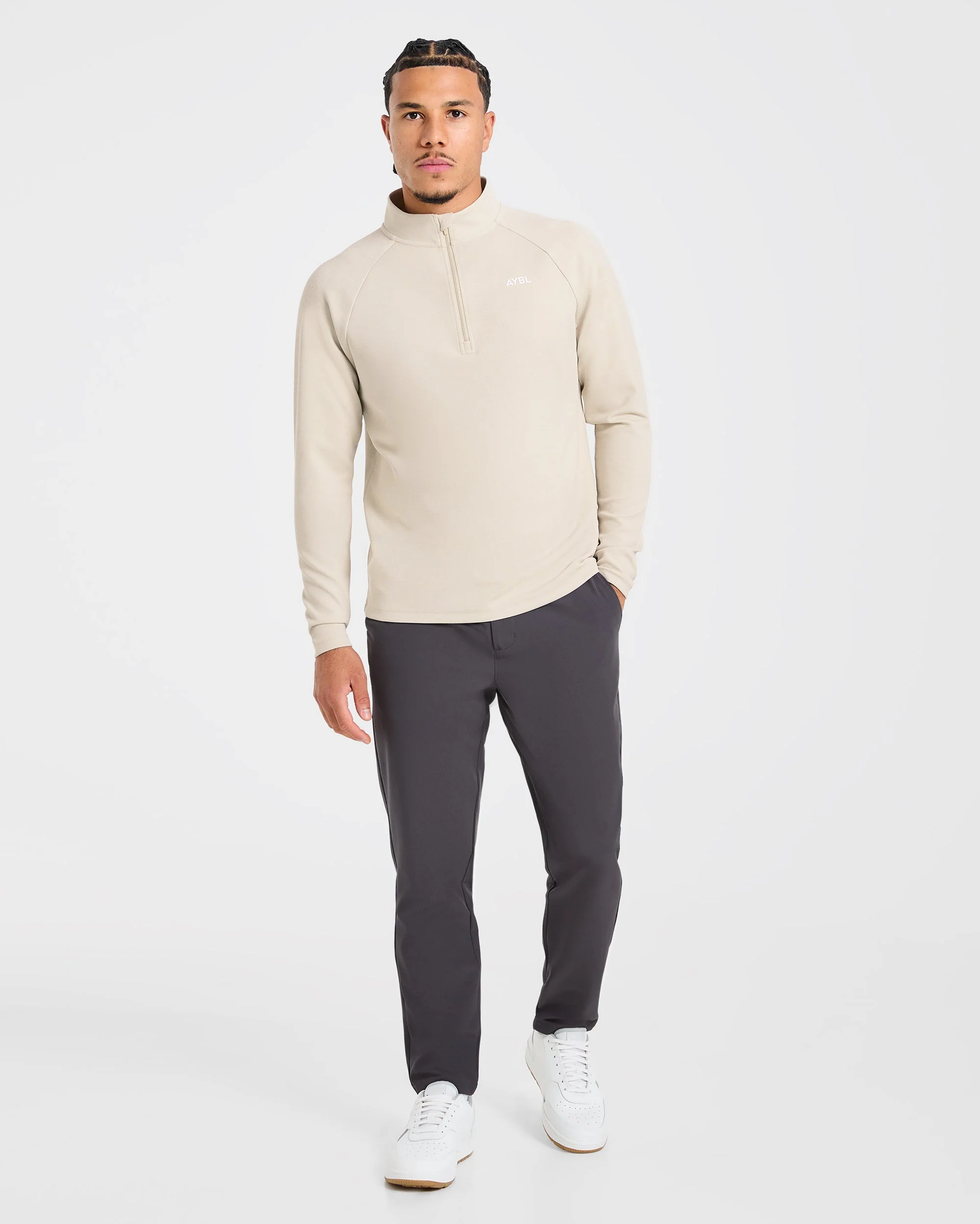 Precision Hybrid 1/4 Zip Pullover - Sand - Image 3