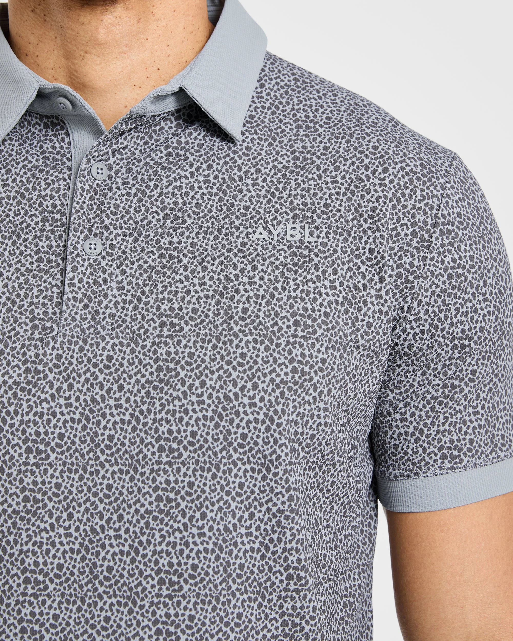 Precision Leopard Polo - Charcoal - Image 5