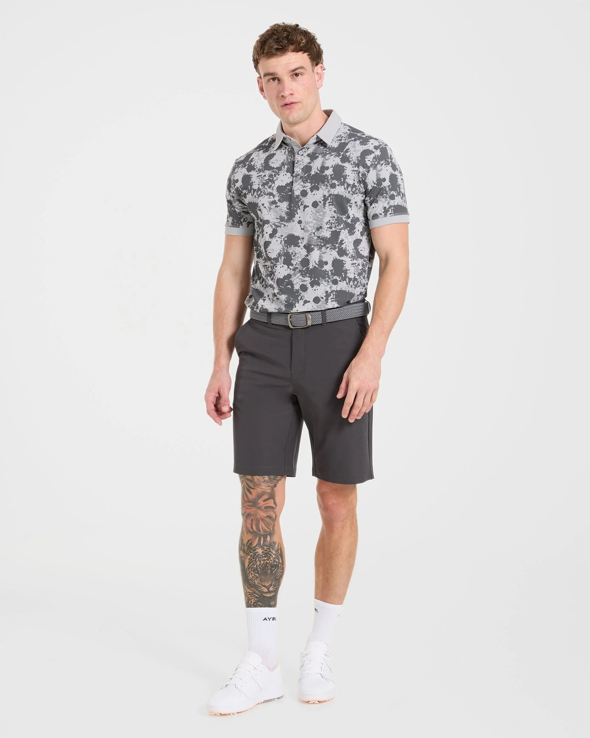 Precision Splatter Polo - Charcoal - Image 3