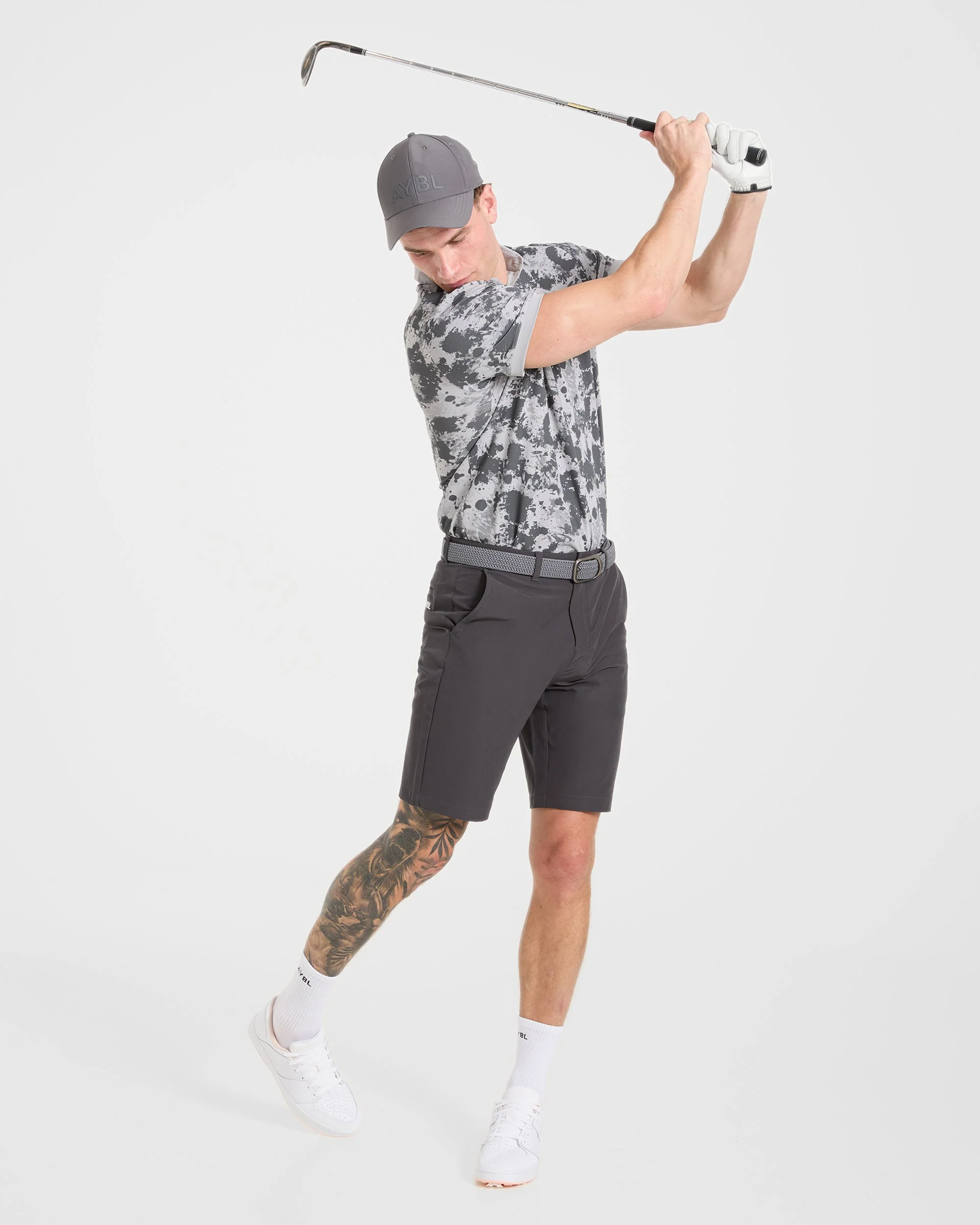 Precision Splatter Polo - Charcoal - Image 7
