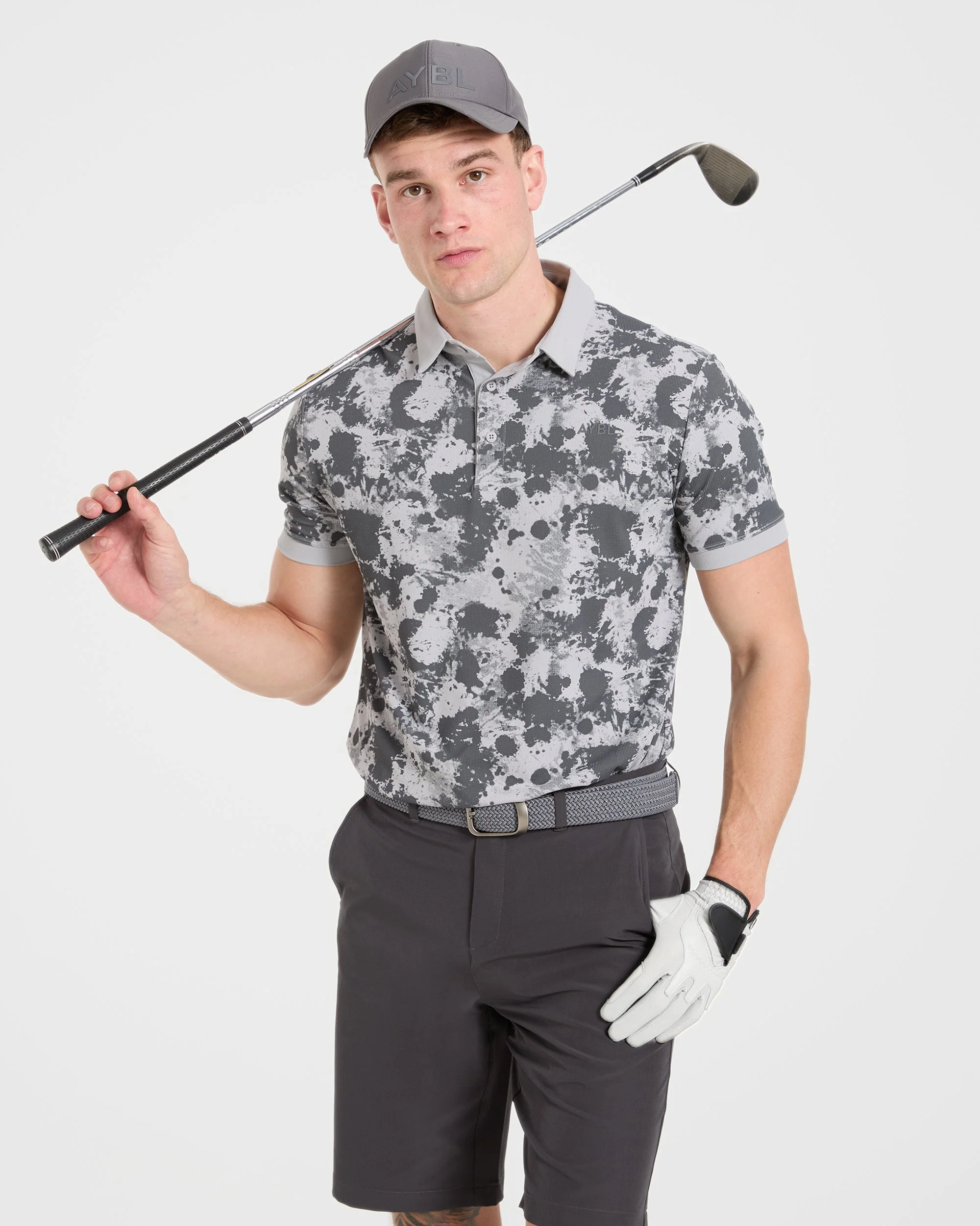 Precision Splatter Polo - Charcoal - Image 8