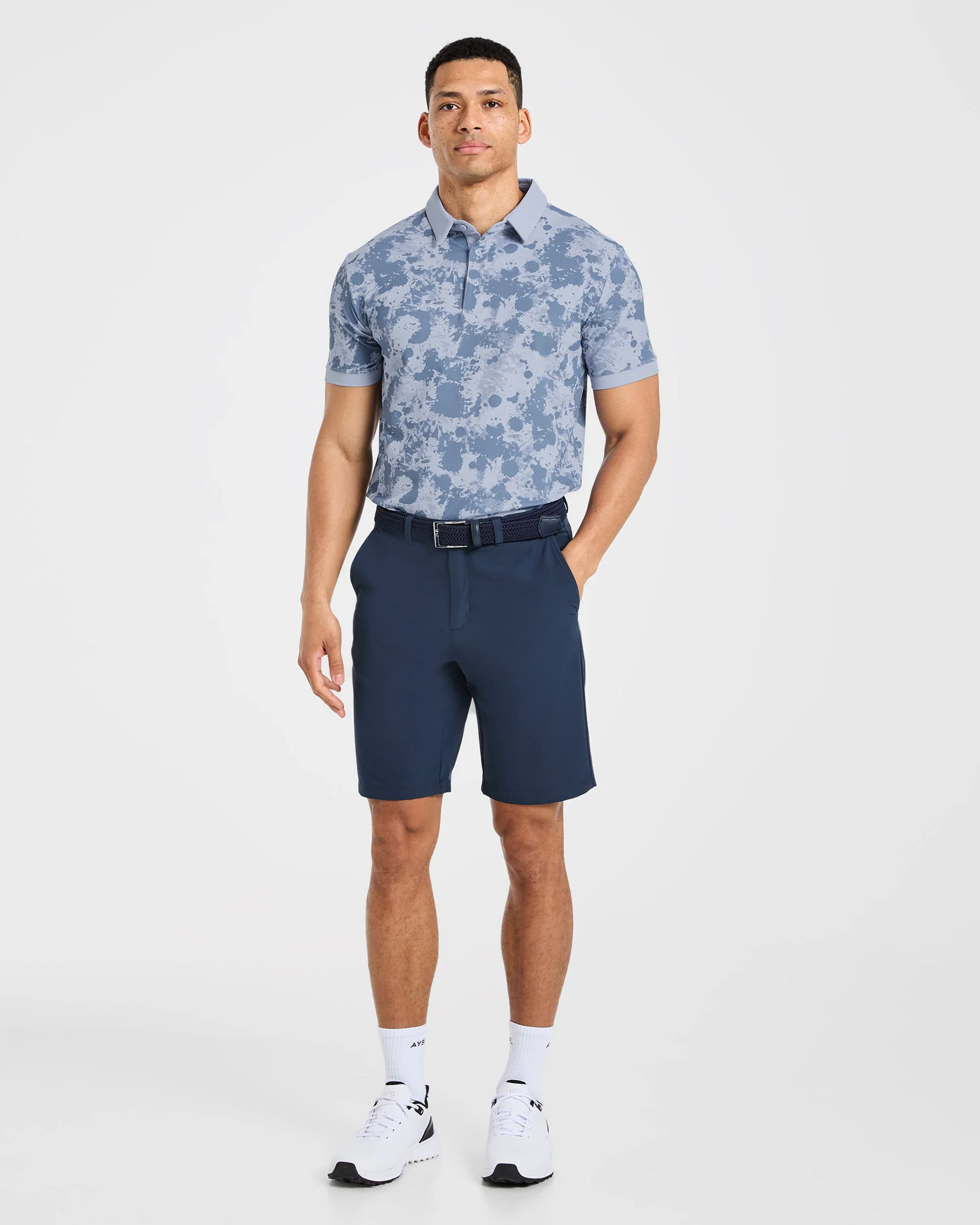 Precision Splatter Polo - Muted Slate - Image 3