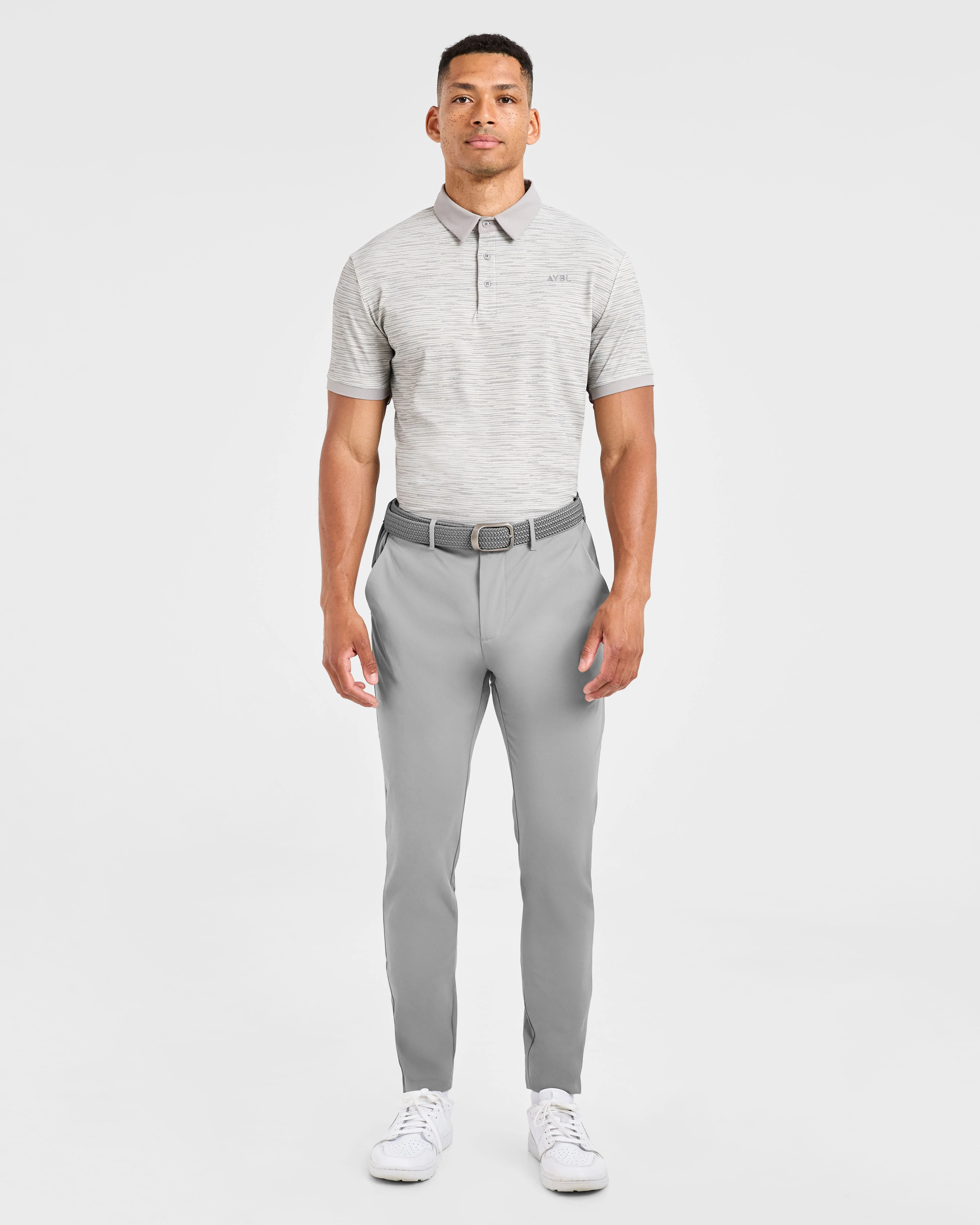 Precision Stripe Polo - Grey - Image 3