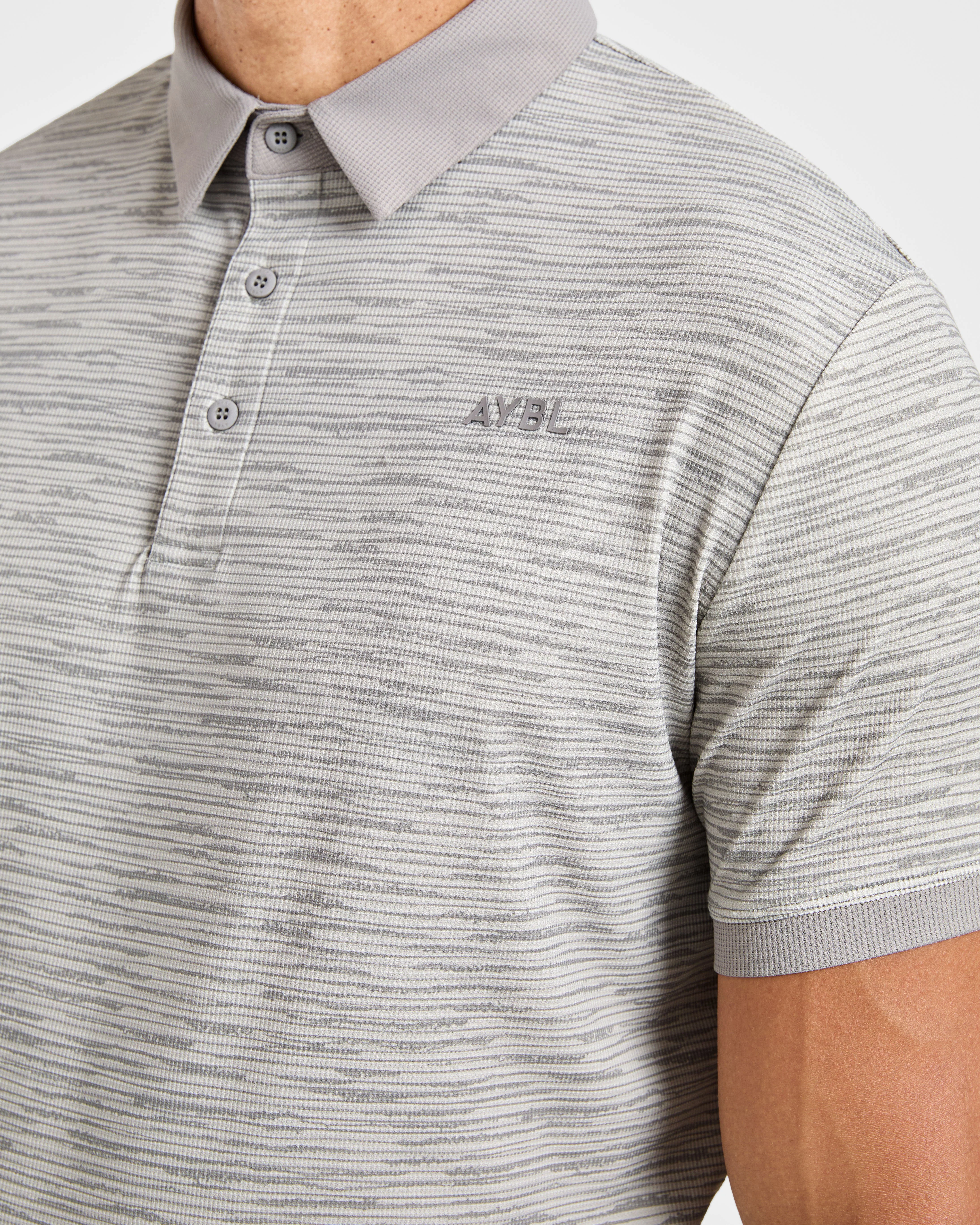 Precision Stripe Polo - Grey - Image 6