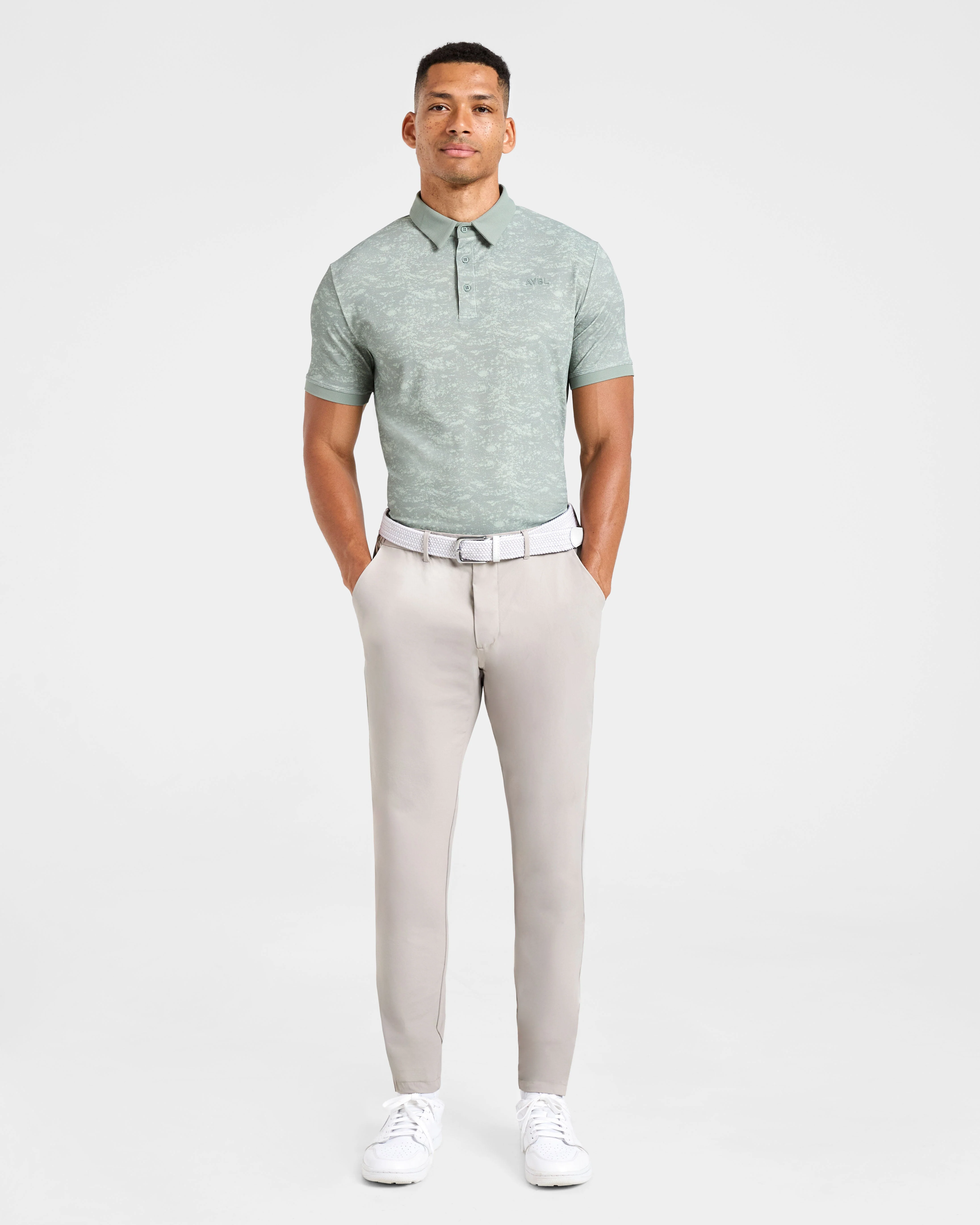 Precision Texture Polo - Deep Washed Sage - Image 3