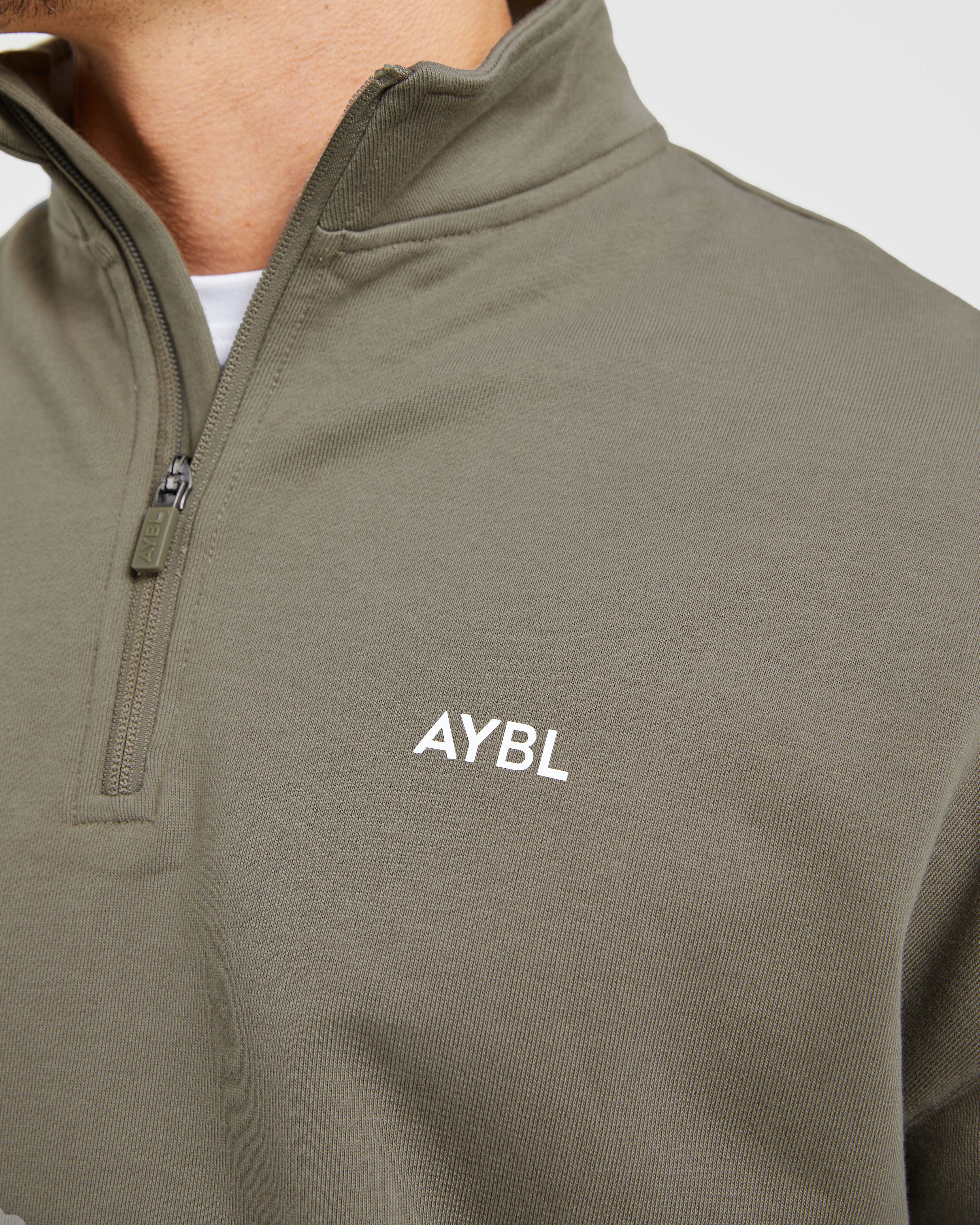 Rebound 1/4 Zip Pullover - Dusky Olive - Image 5