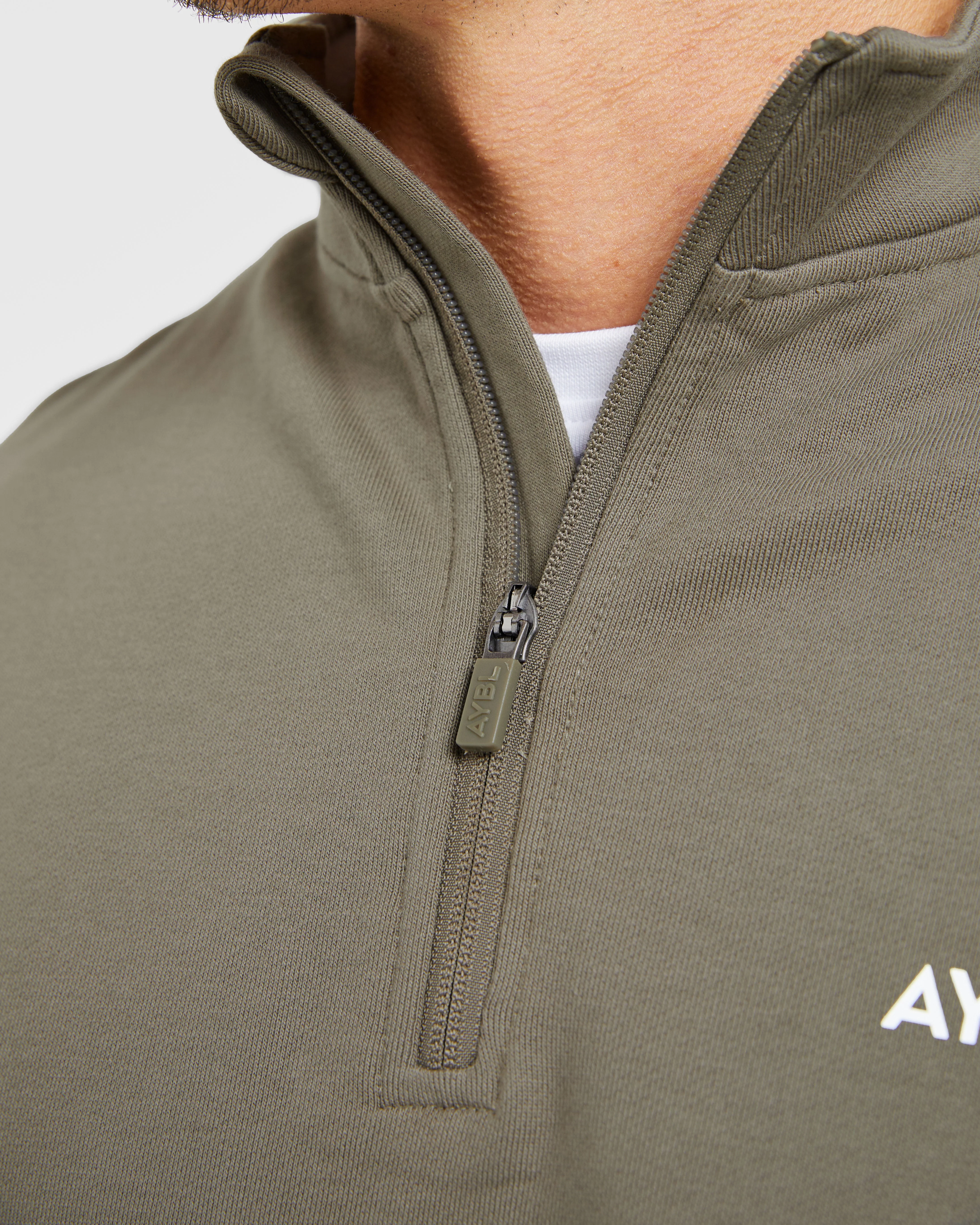 Rebound 1/4 Zip Pullover - Dusky Olive - Image 6