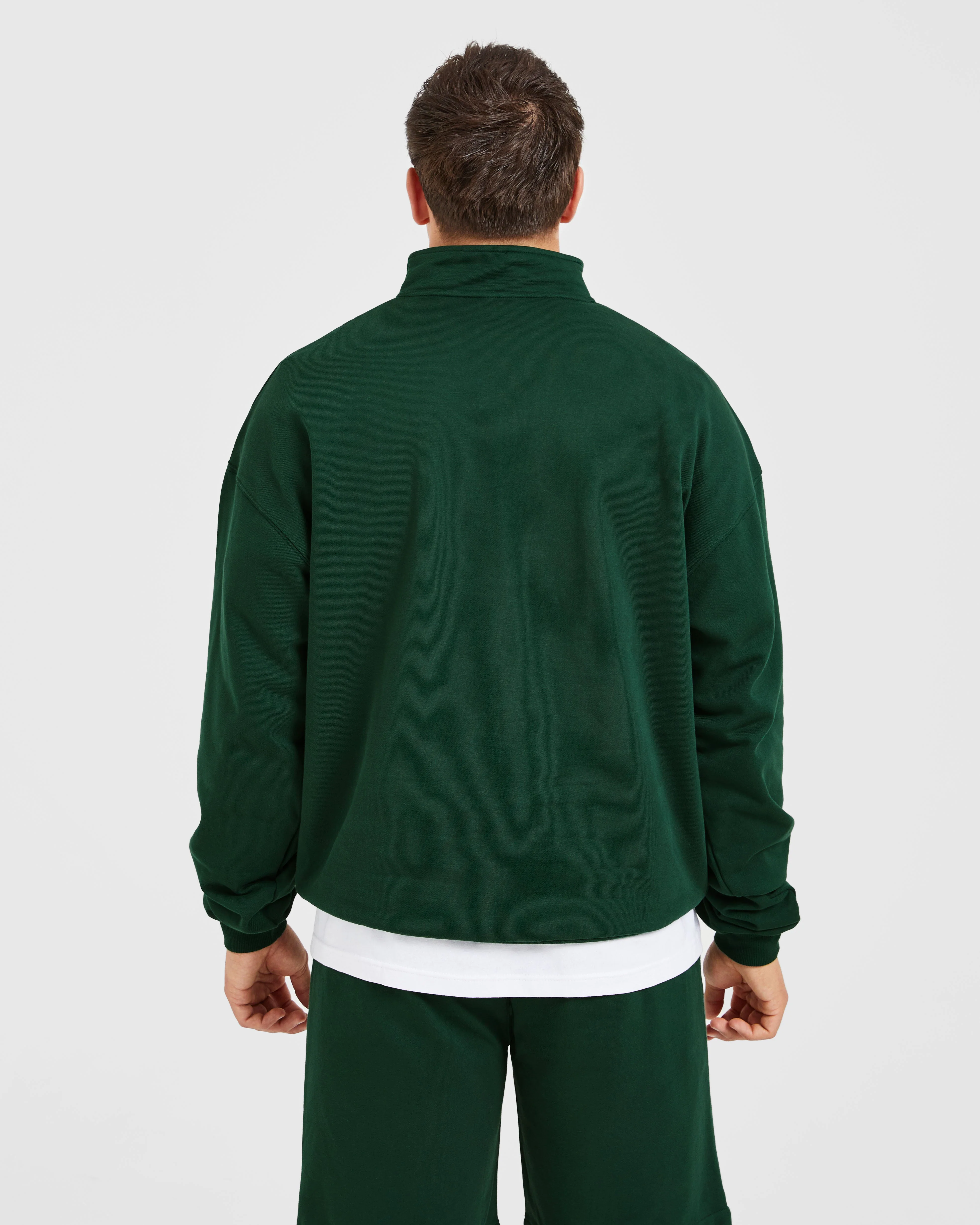 Rebound 1/4 Zip Pullover - Forest Green - Image 2