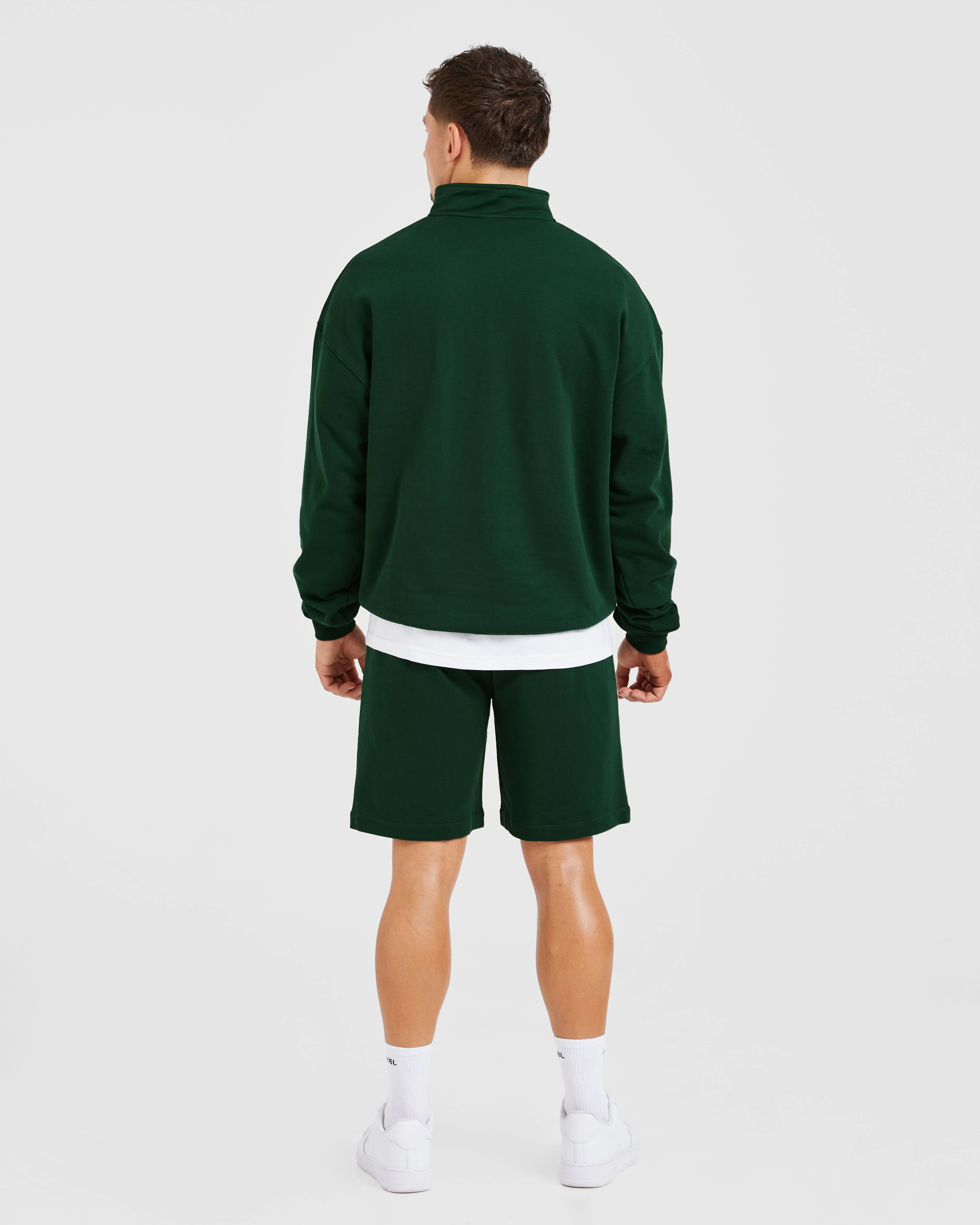 Rebound 1/4 Zip Pullover - Forest Green - Image 4