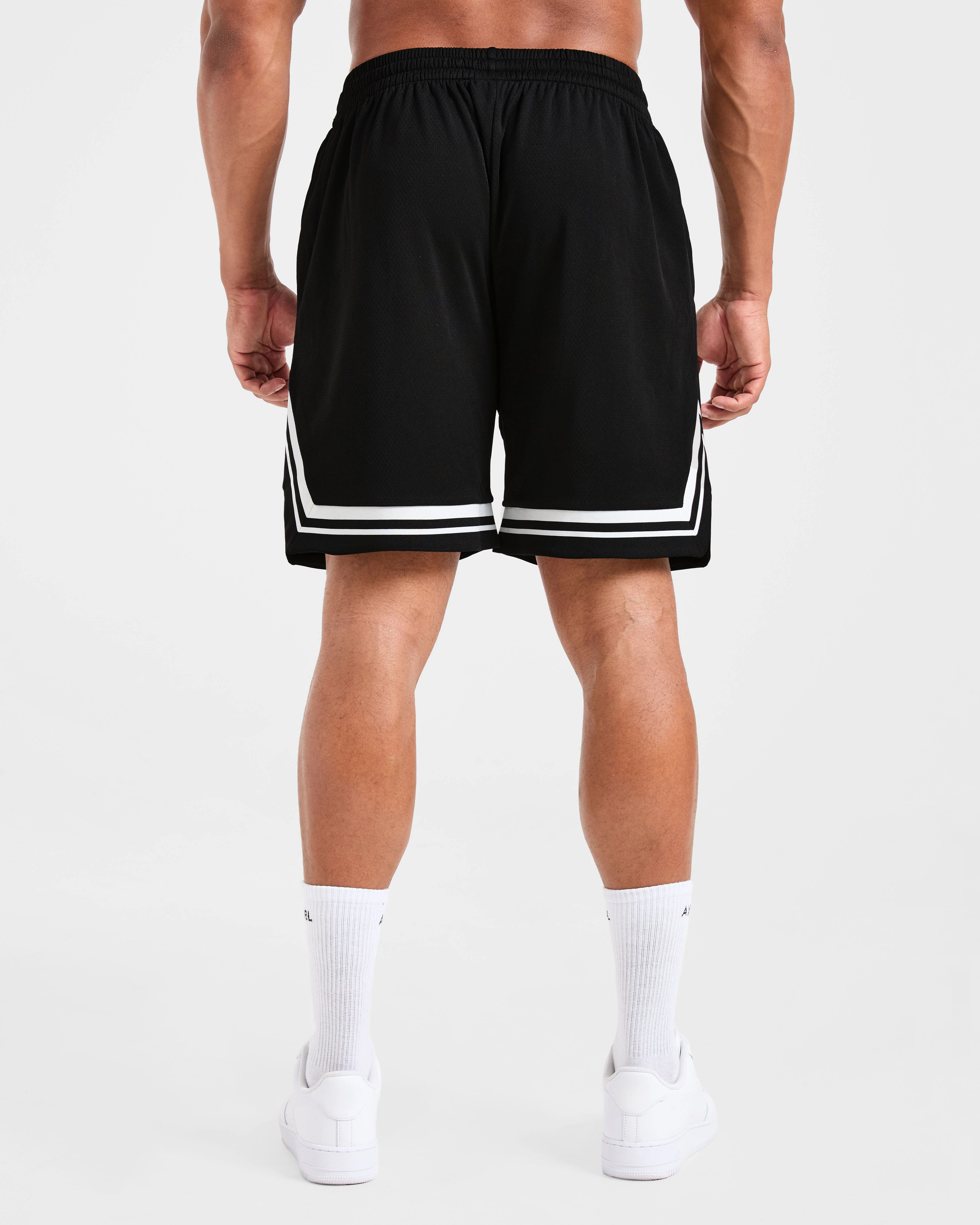Rebound Stripe Shorts - Black - Image 2