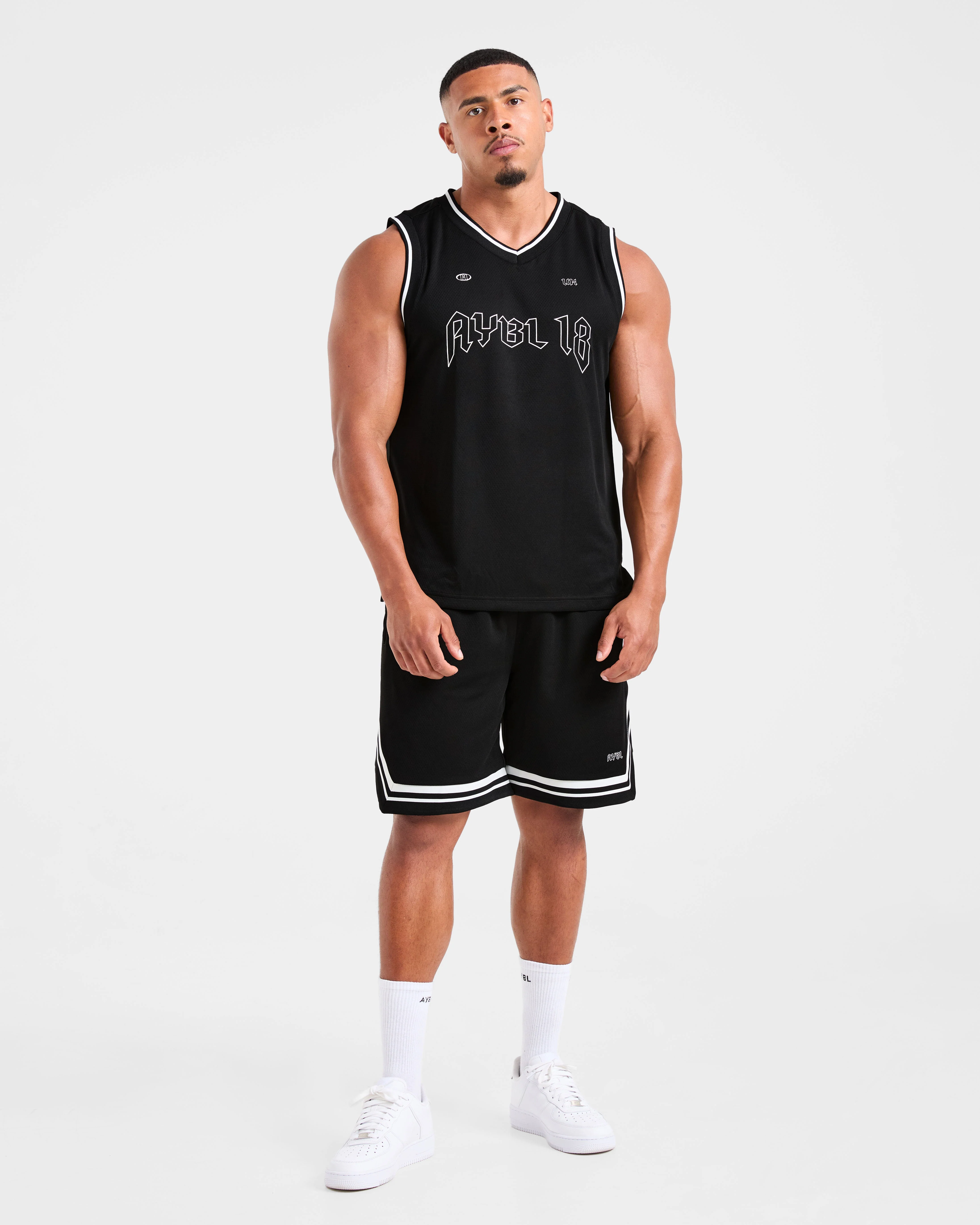 Rebound Stripe Shorts - Black - Image 3