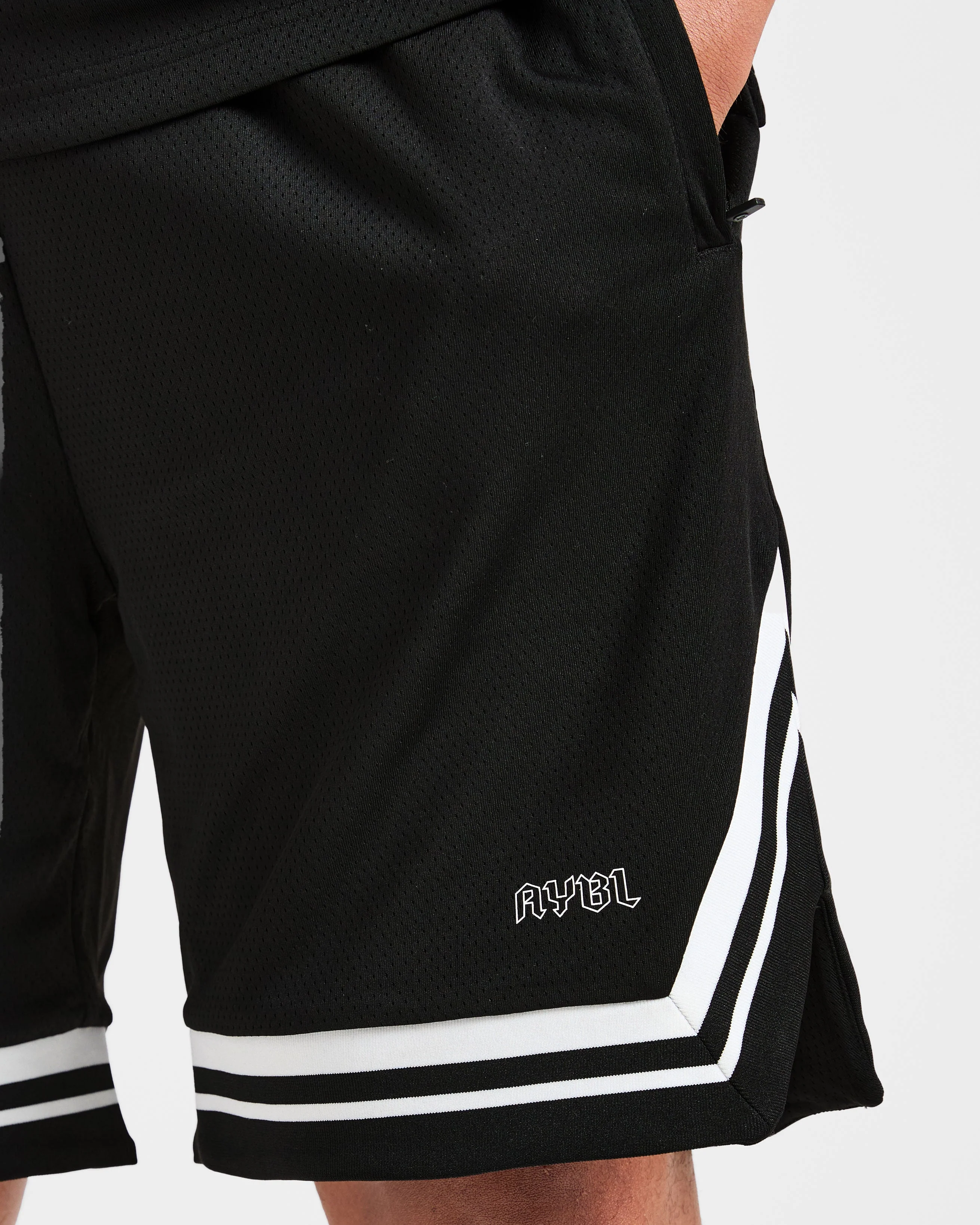 Rebound Stripe Shorts - Black - Image 5