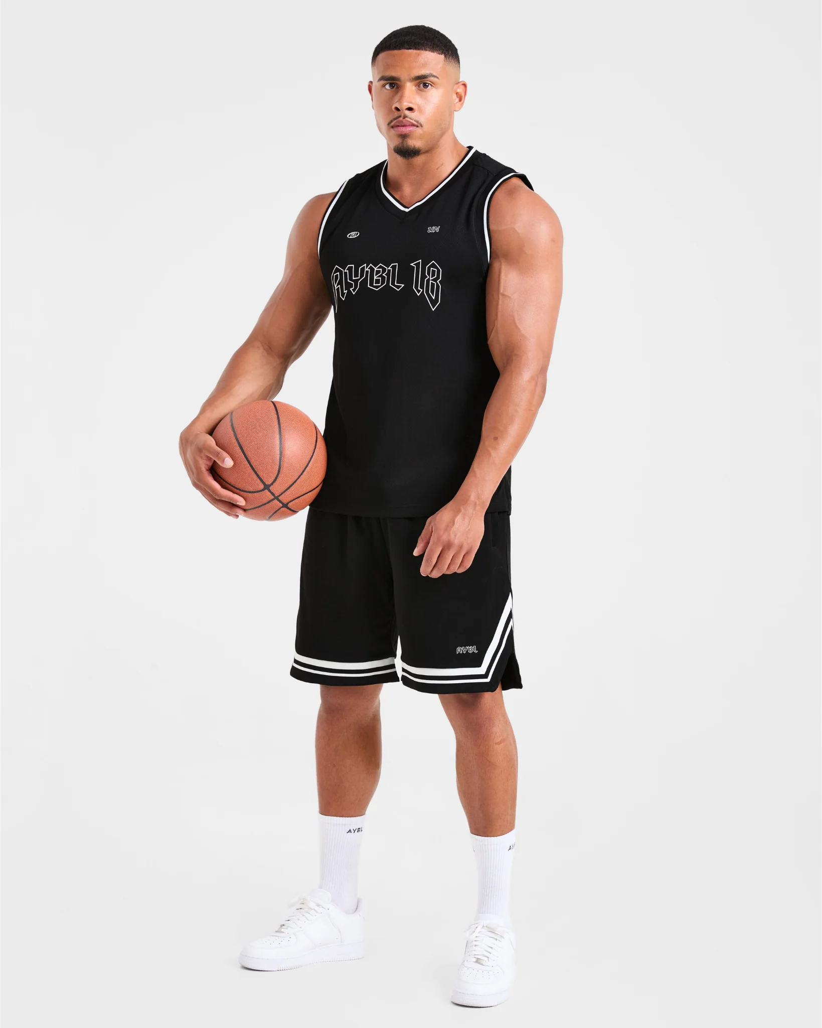 Rebound Stripe Shorts - Black - Image 8