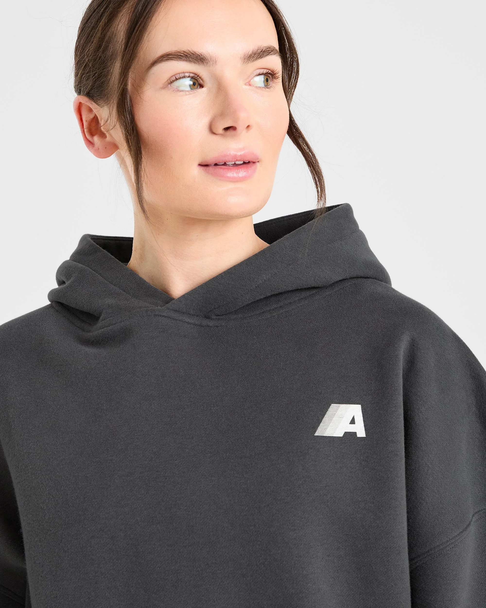 Retro Athletics Oversized Hoodie - Charcoal - Image 6