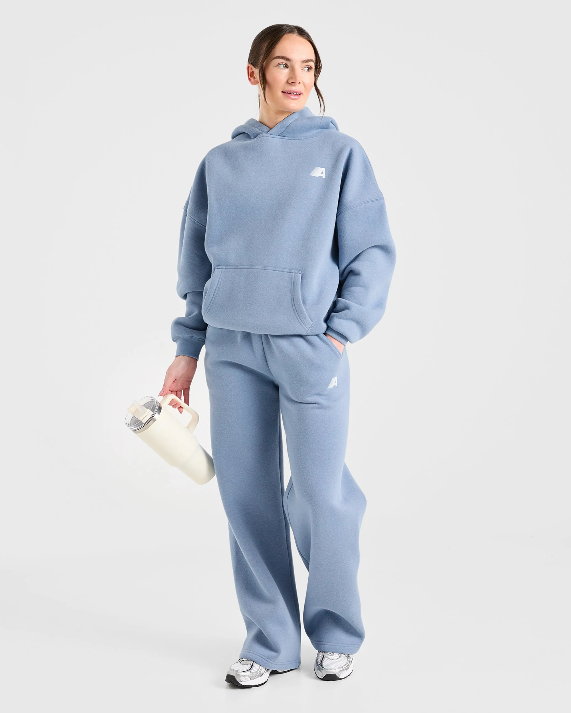 Retro Athletics Oversized Hoodie - Vintage Blue - Image 10