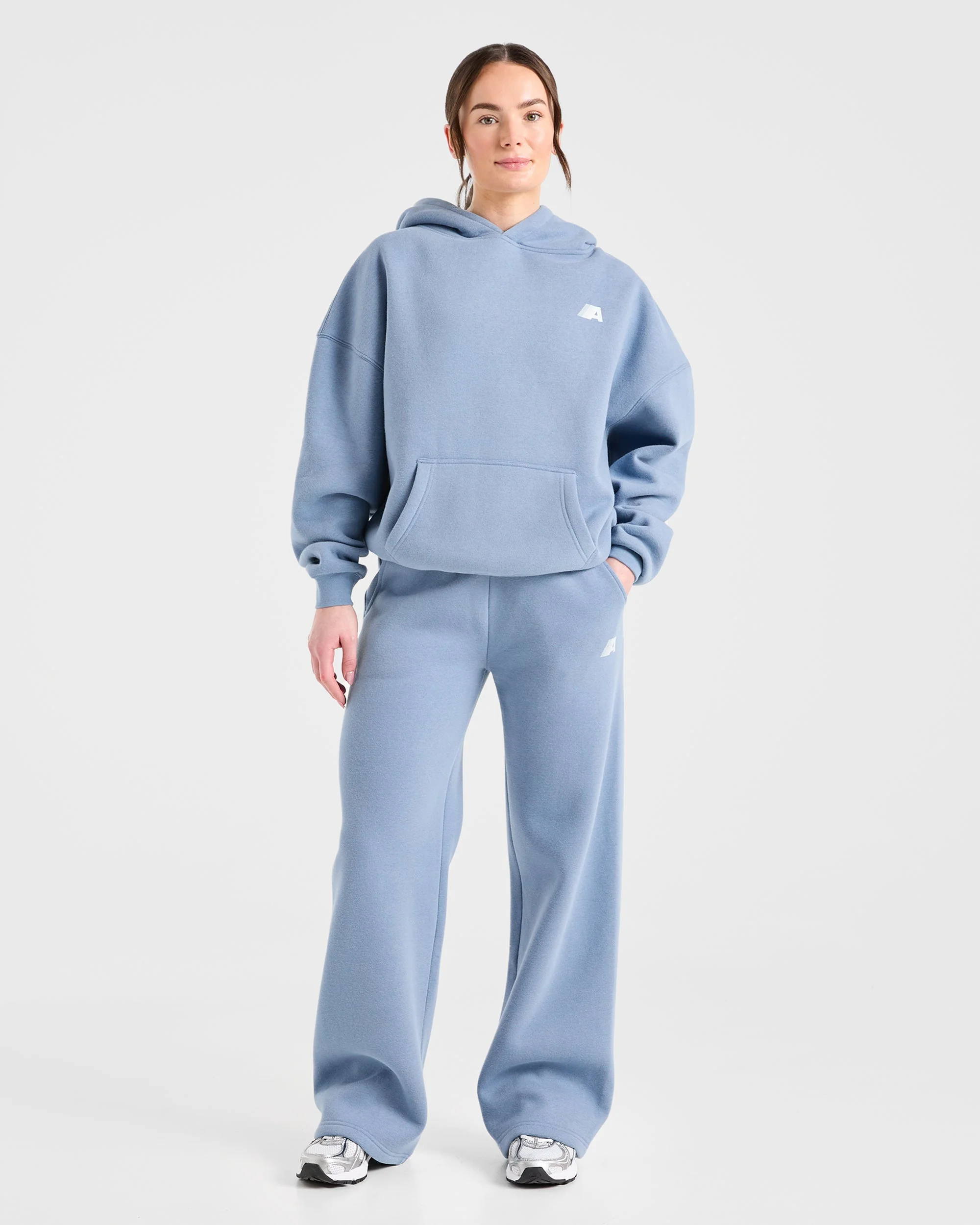 Retro Athletics Oversized Hoodie - Vintage Blue - Image 6