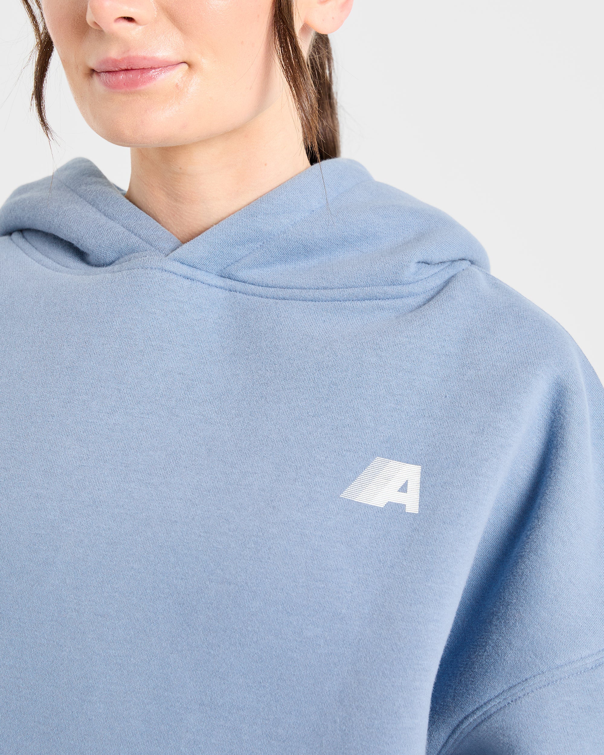 Retro Athletics Oversized Hoodie - Vintage Blue - Image 8