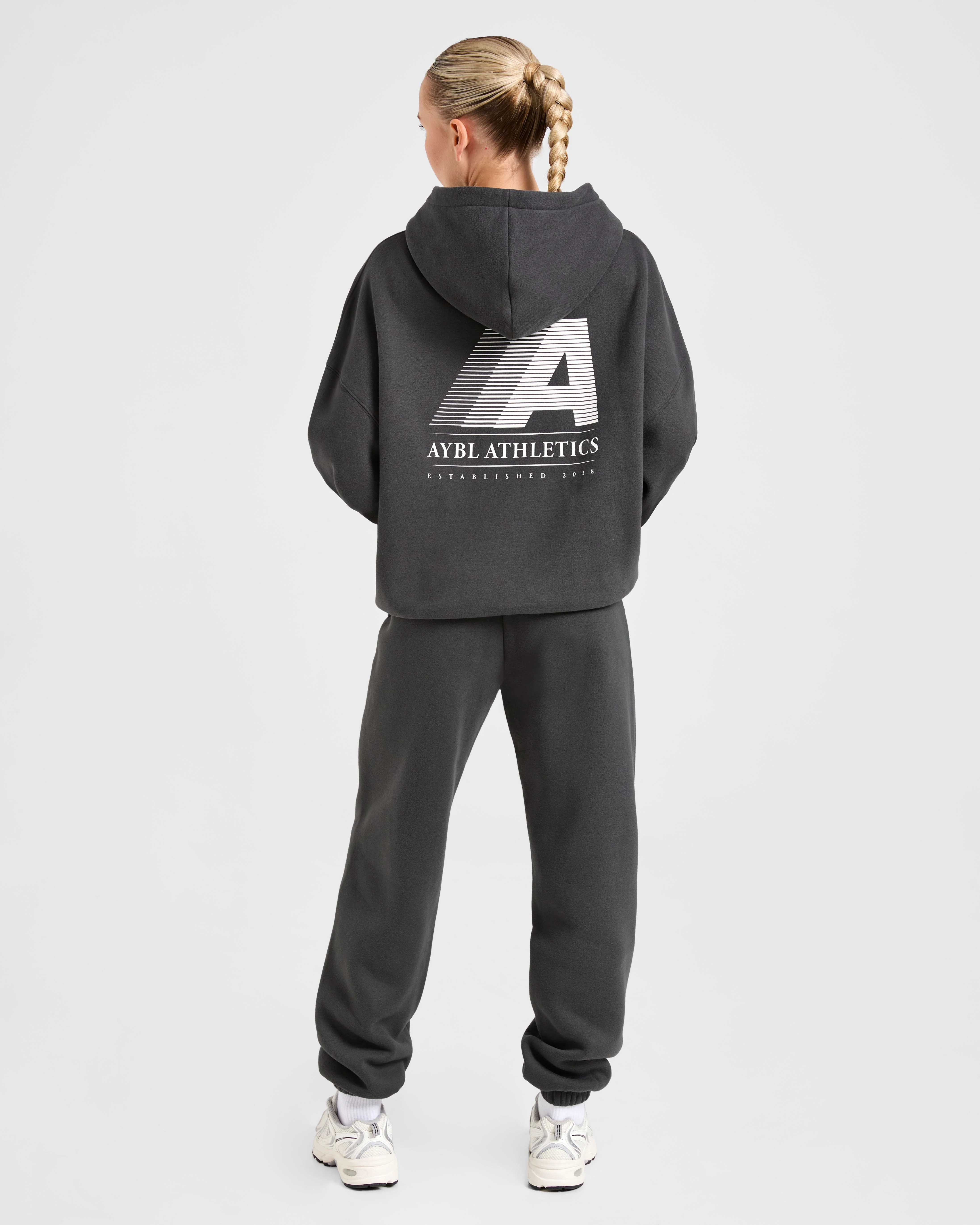 Retro Athletics Oversized Joggers - Charcoal - Image 4