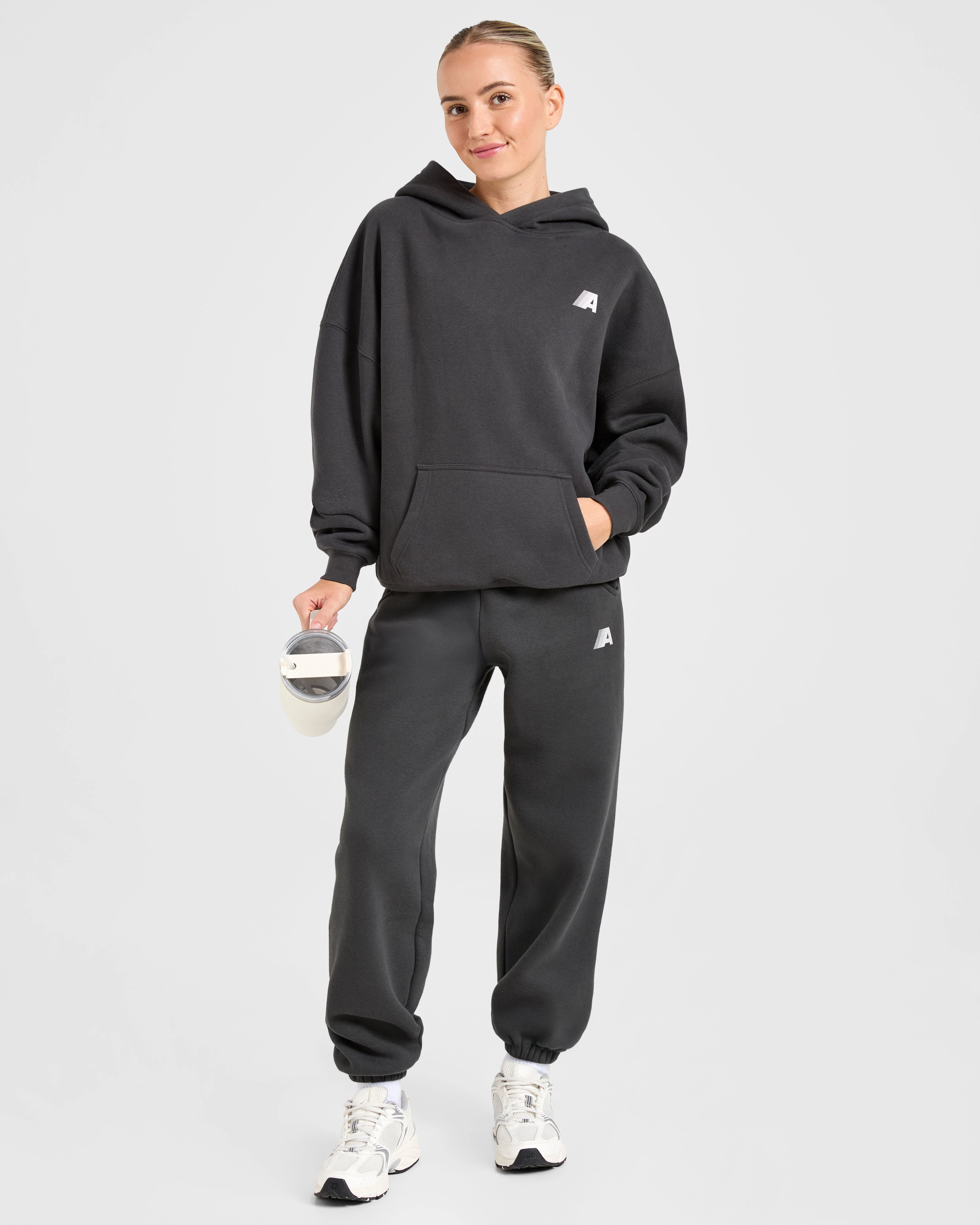 Retro Athletics Oversized Joggers - Charcoal - Image 7