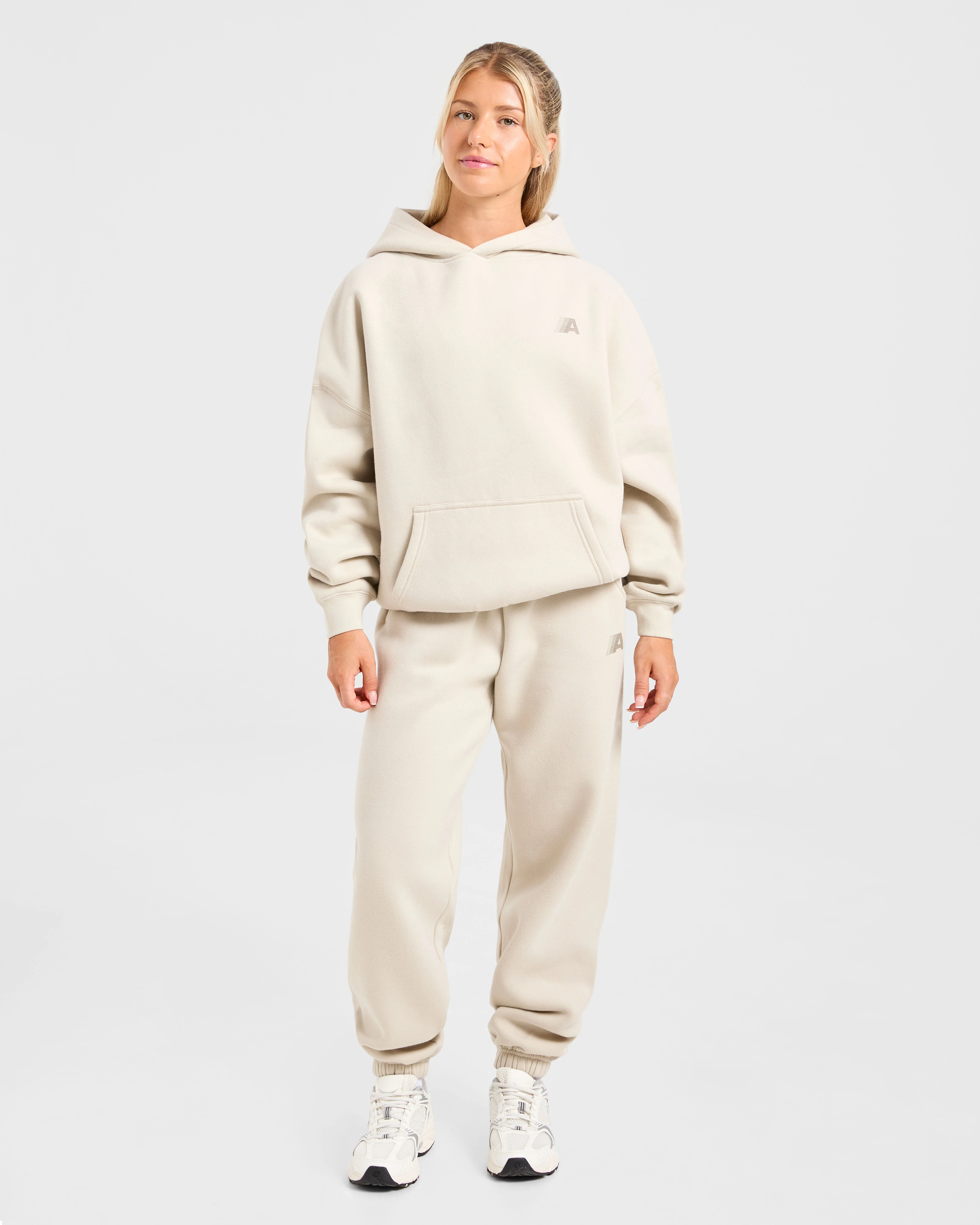 Retro Athletics Oversized Joggers - Sand - Image 3