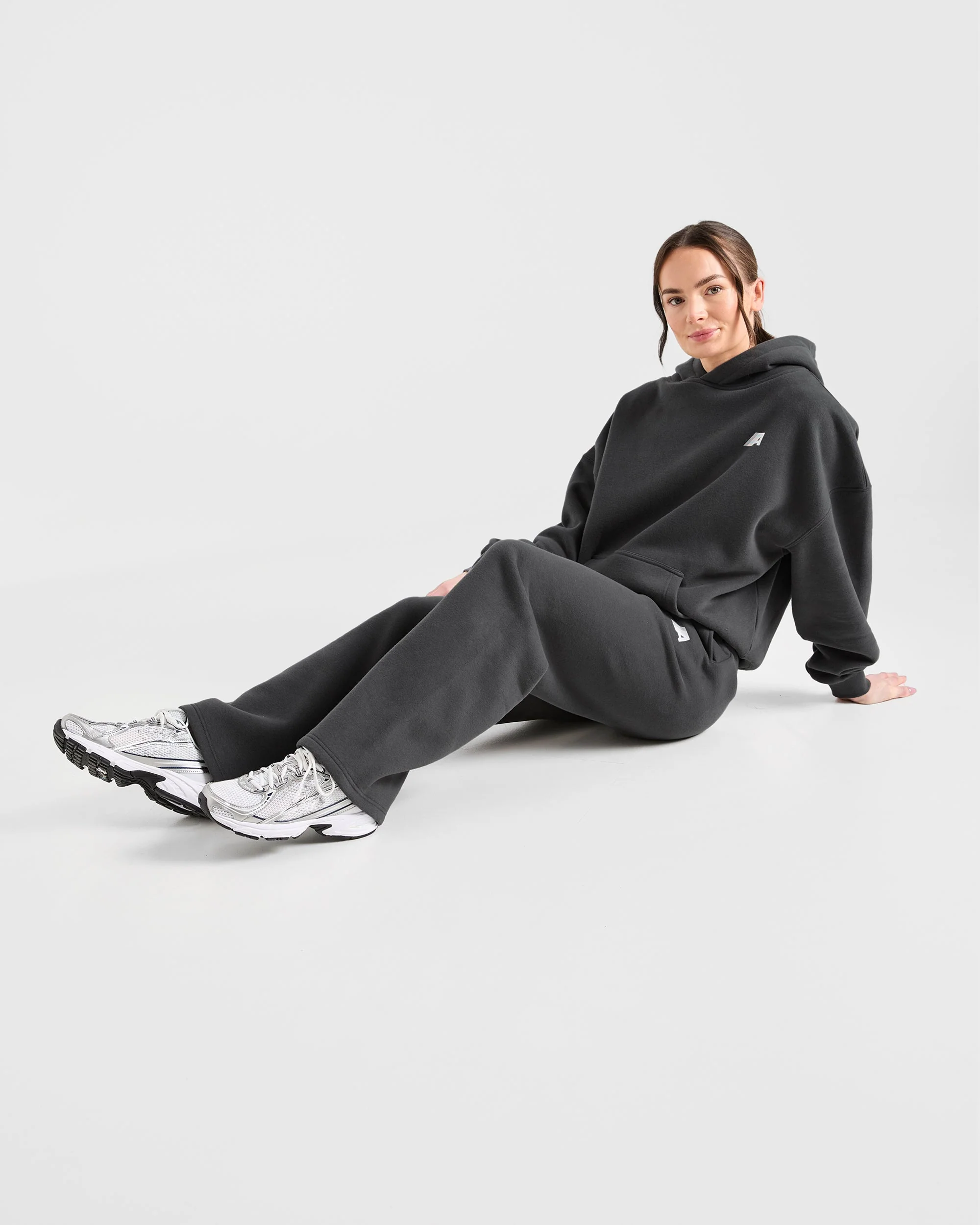 Retro Athletics Oversized Straight Leg Joggers - Charcoal - Image 10