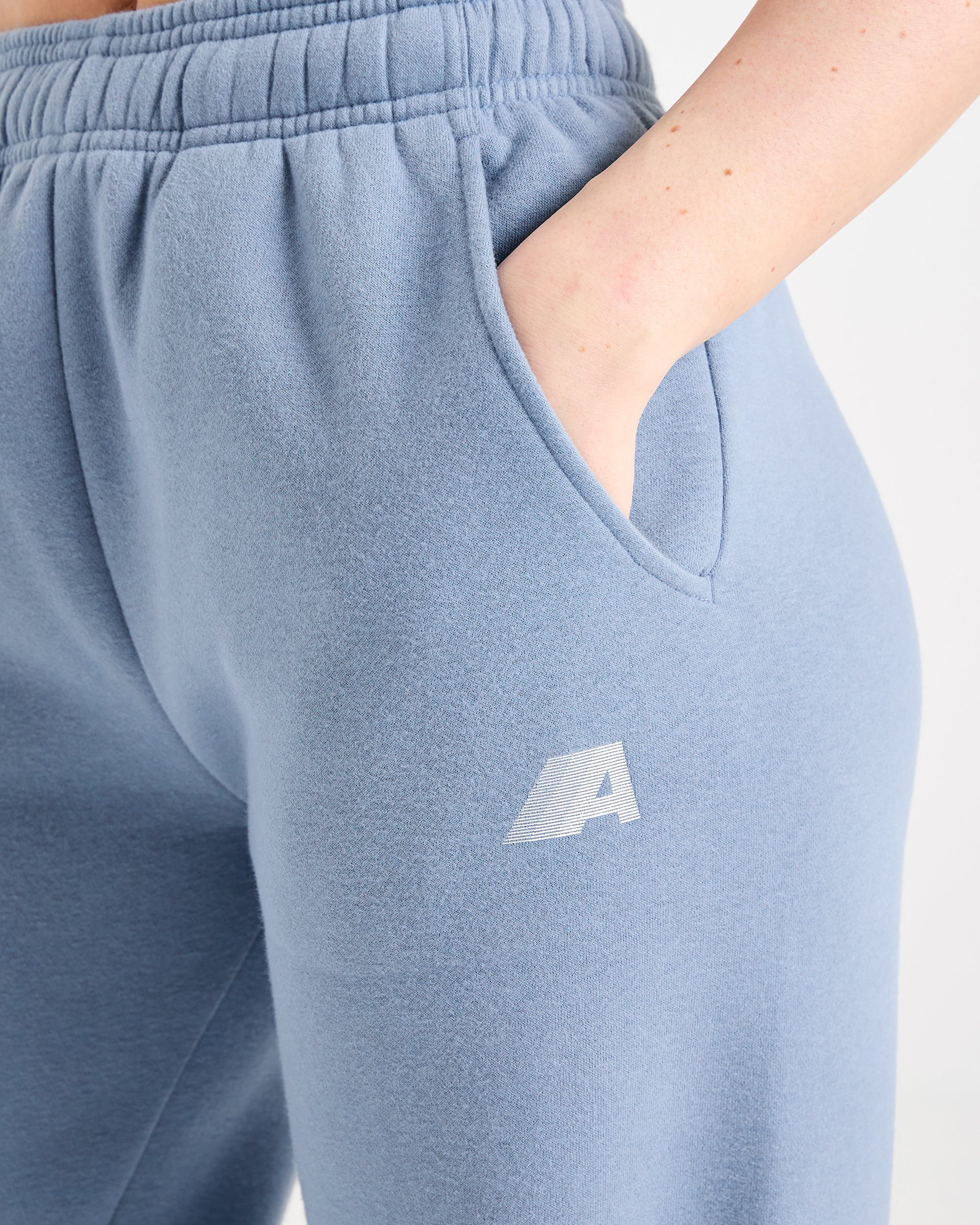 Retro Athletics Oversized Straight Leg Joggers - Vintage Blue - Image 7