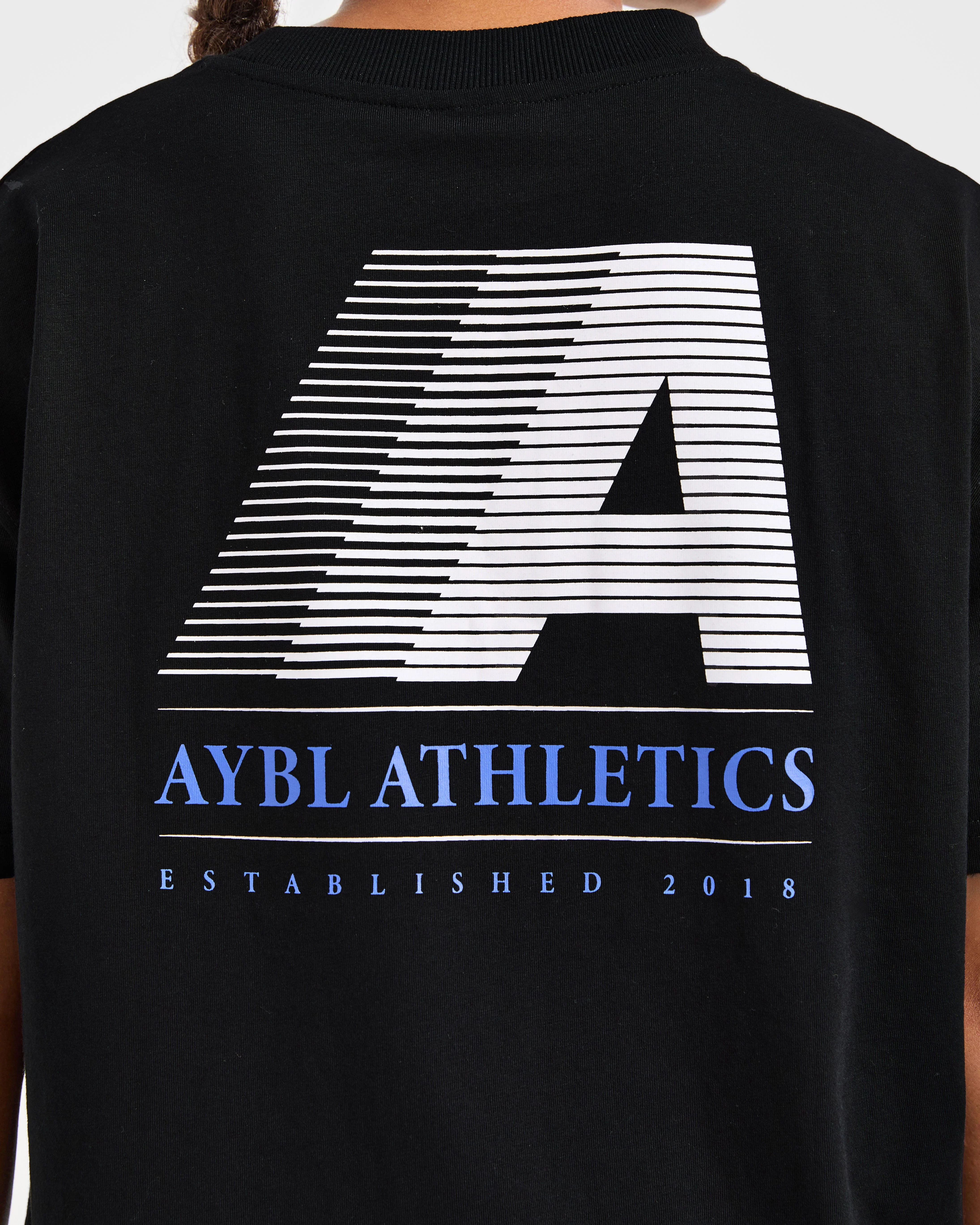 Retro Athletics Oversized T Shirt - Black - Image 5