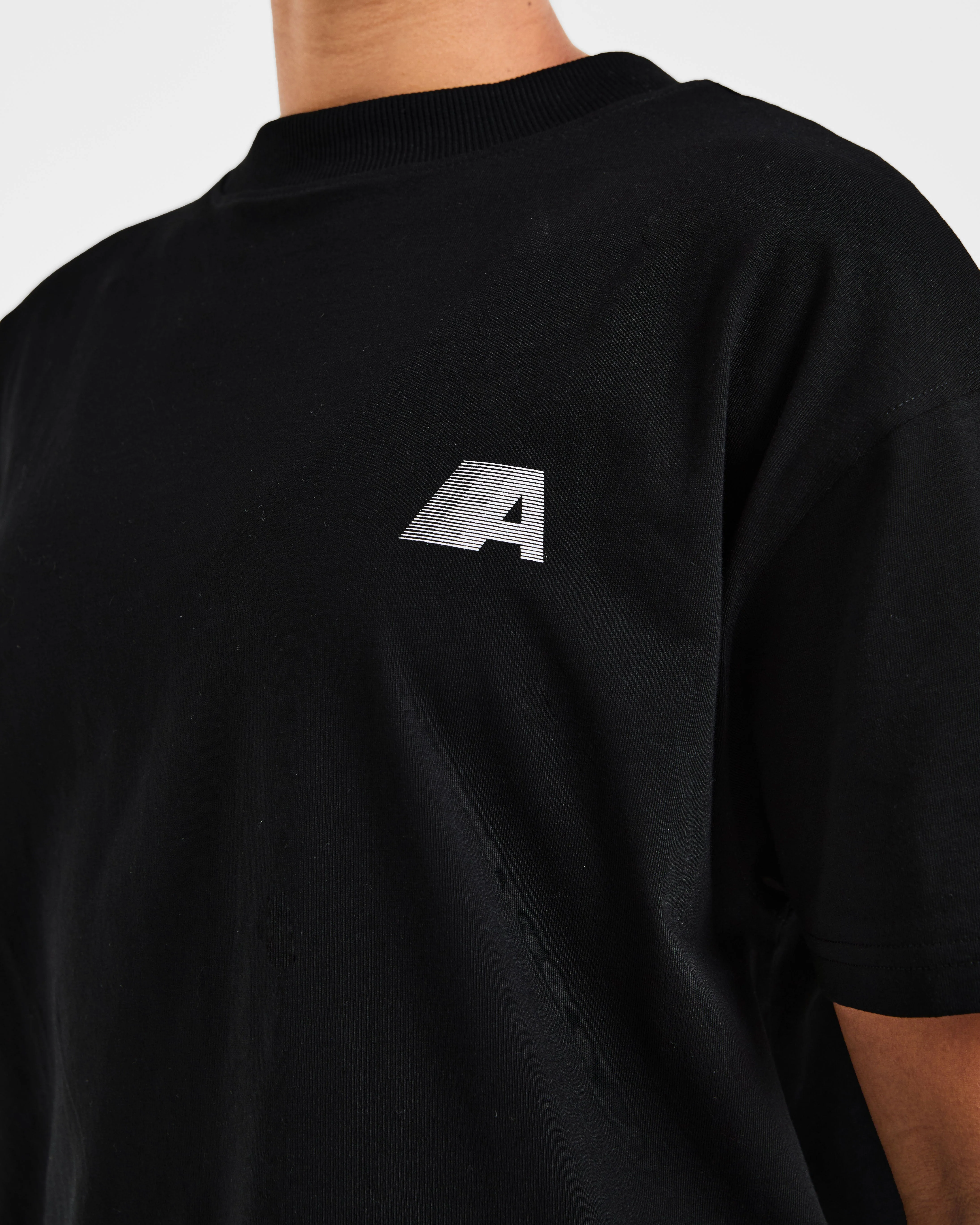 Retro Athletics Oversized T Shirt - Black - Image 6