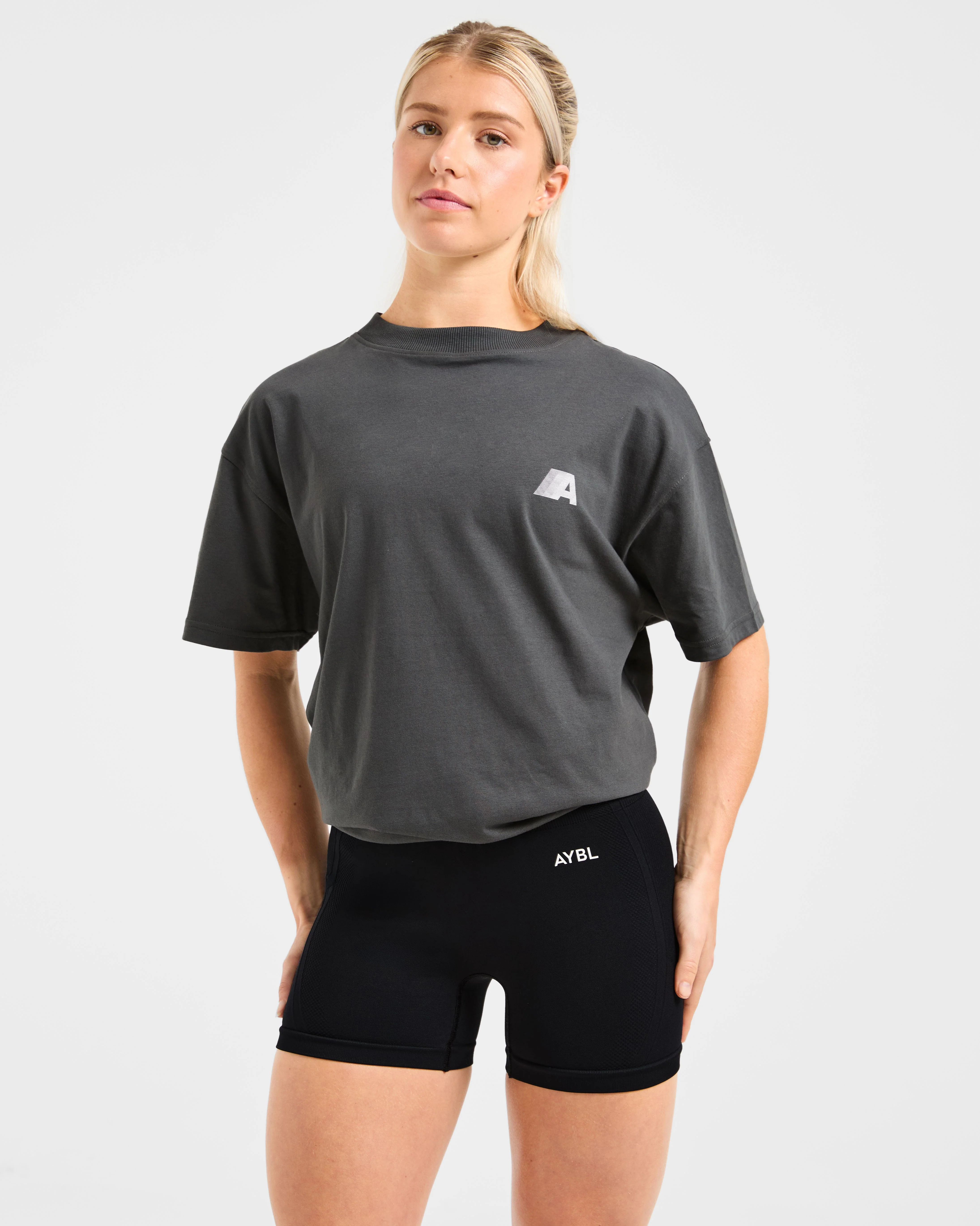 Retro Athletics Oversized T Shirt - Charcoal - Image 7
