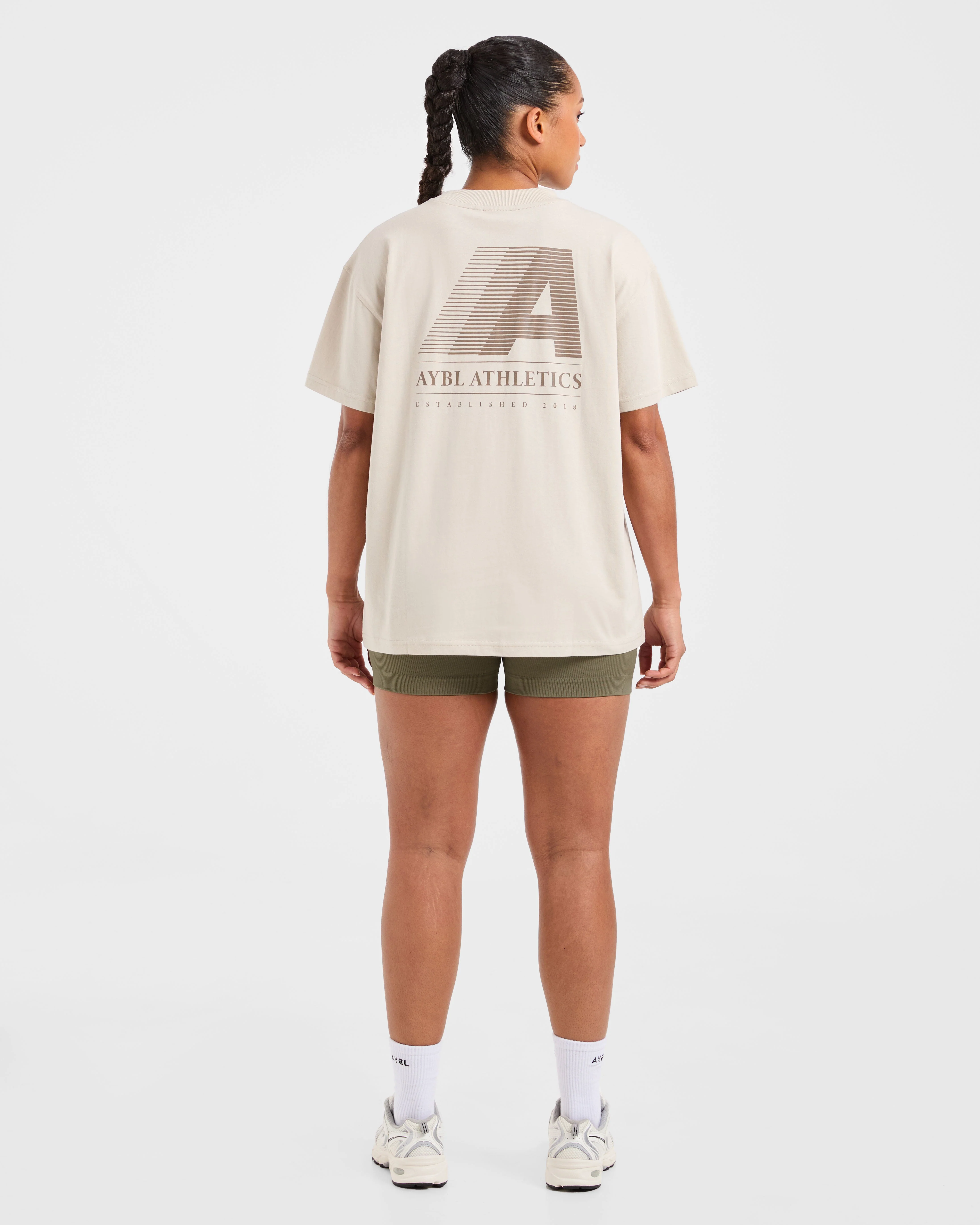 Retro Athletics Oversized T Shirt - Sand - Image 4