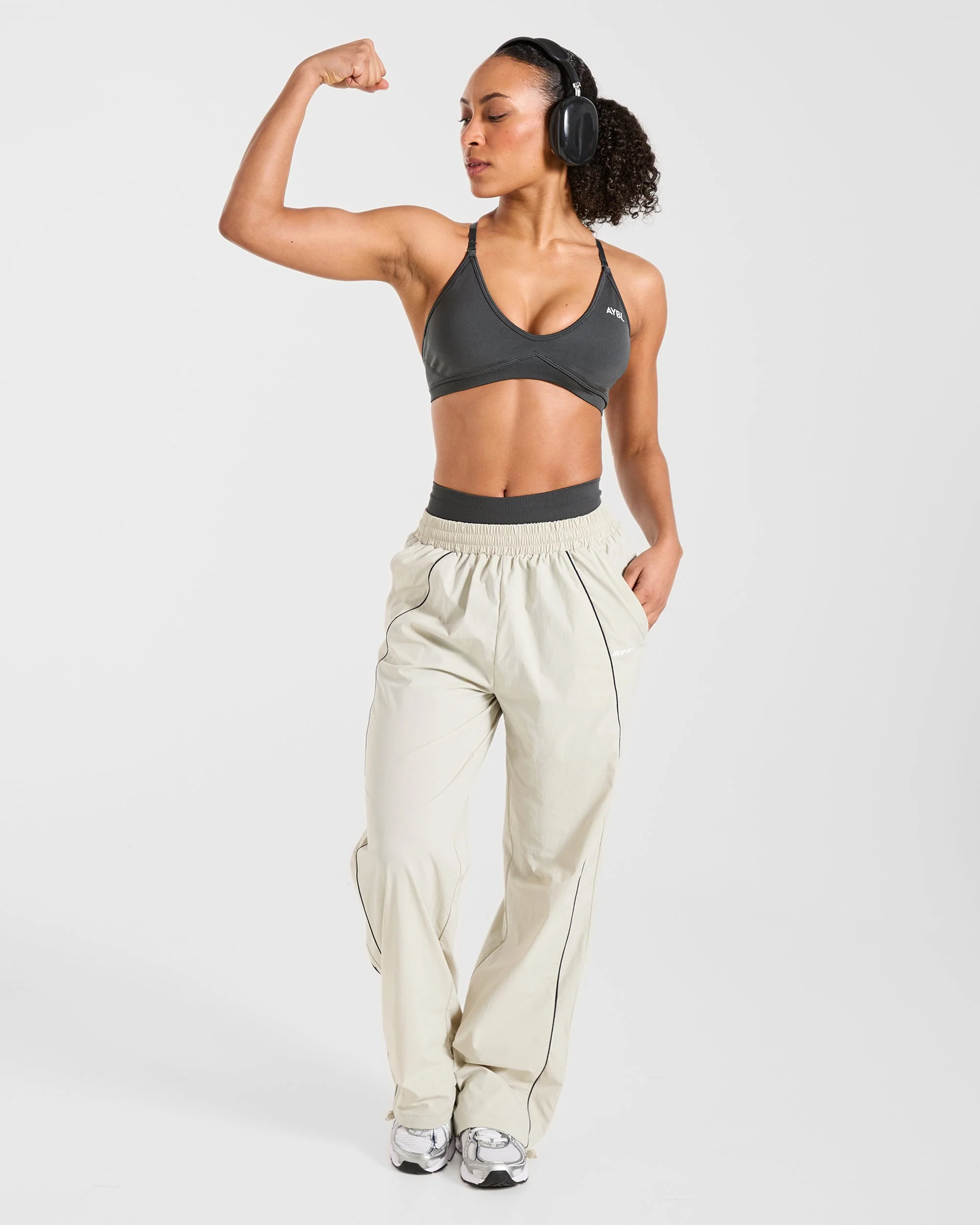 Retro Track Joggers - Off White - Image 7