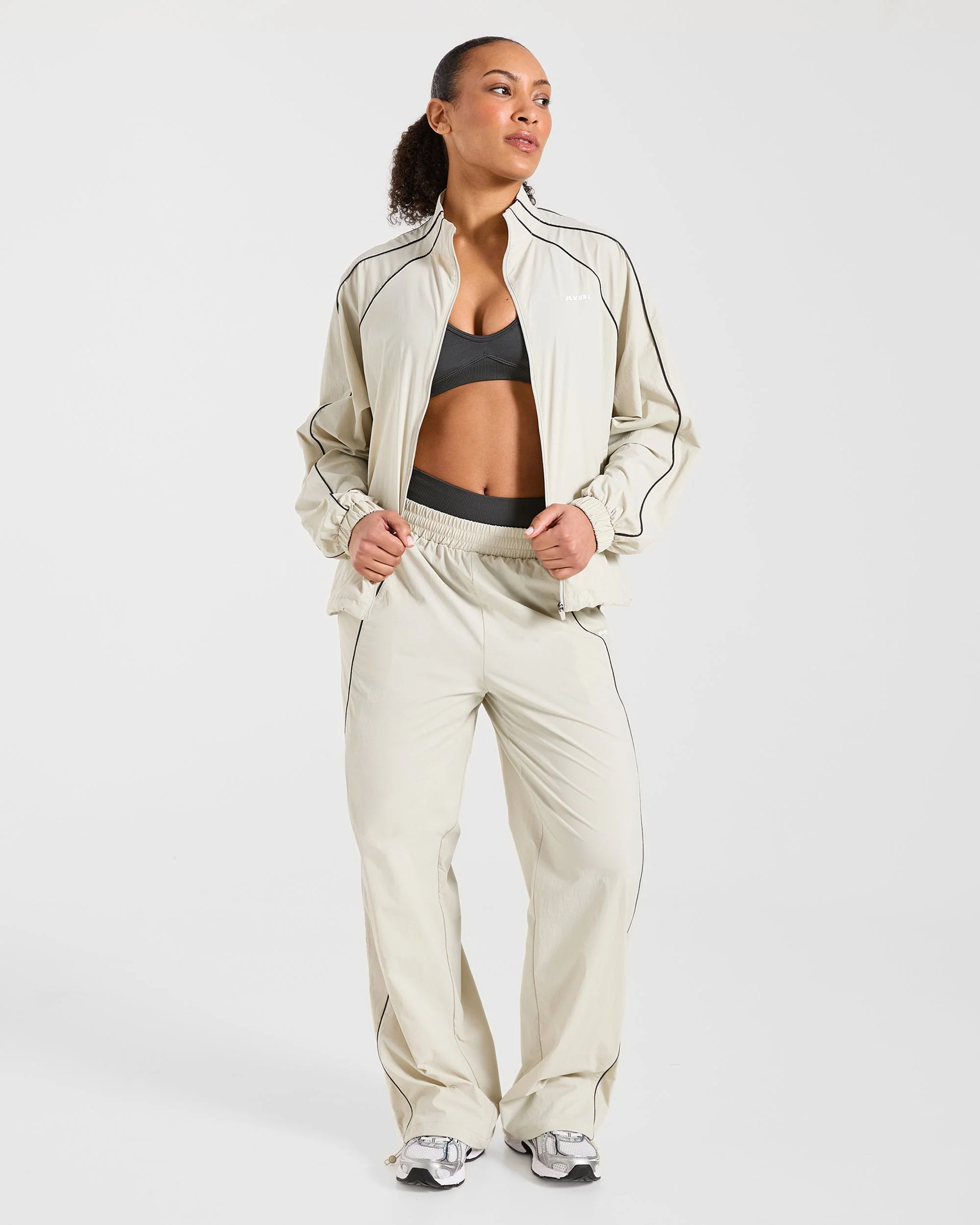 Retro Track Joggers - Off White - Image 8